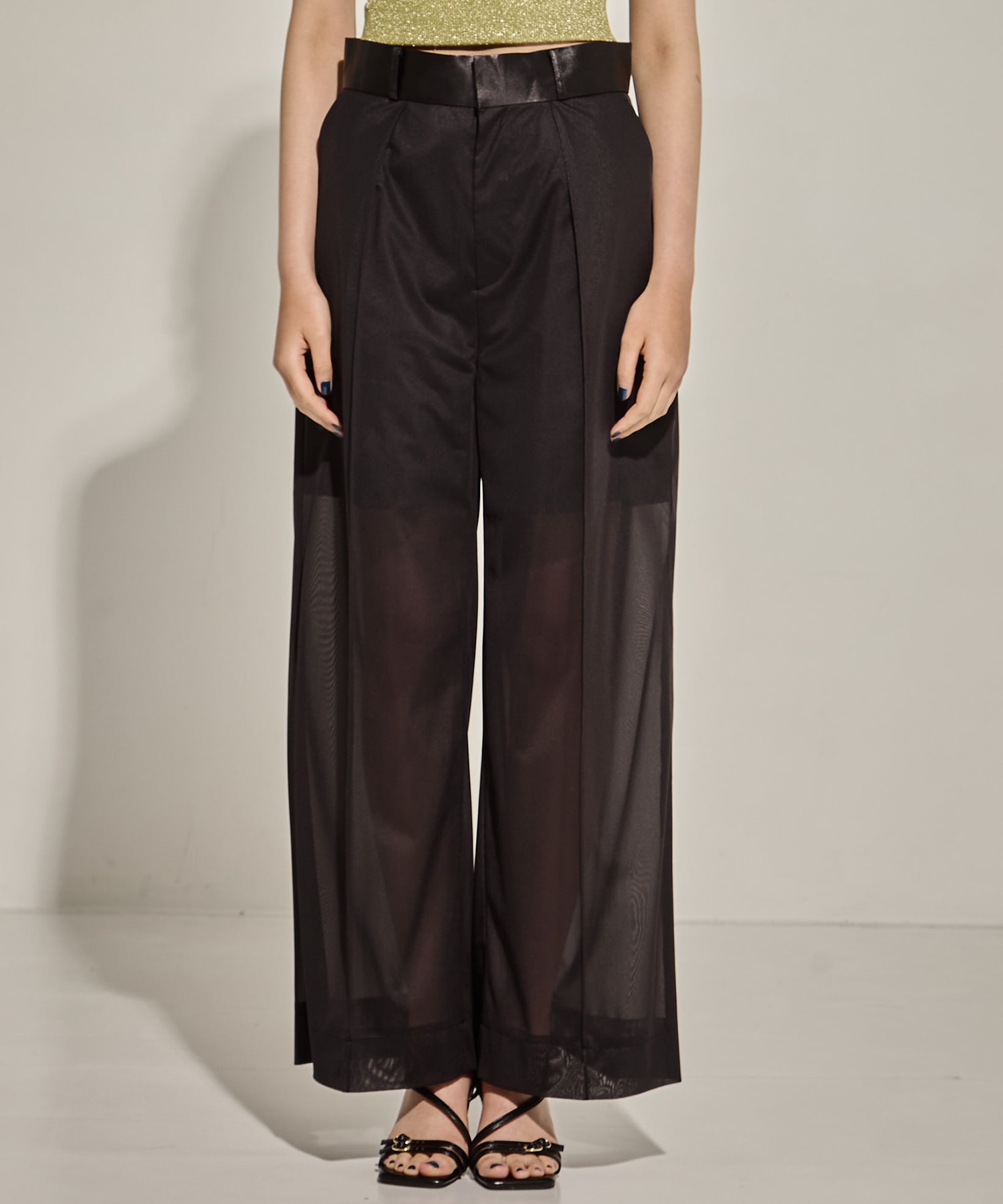 Leather Like Sheer Pants STUDIOUS