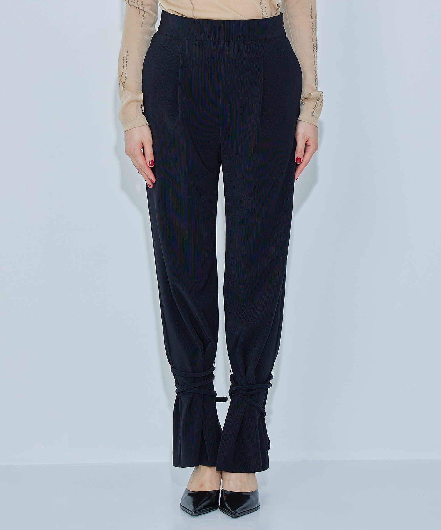 Relax Ancle String Pants(1 BLACK): STUDIOUS: WOMENS｜ STUDIOUS 