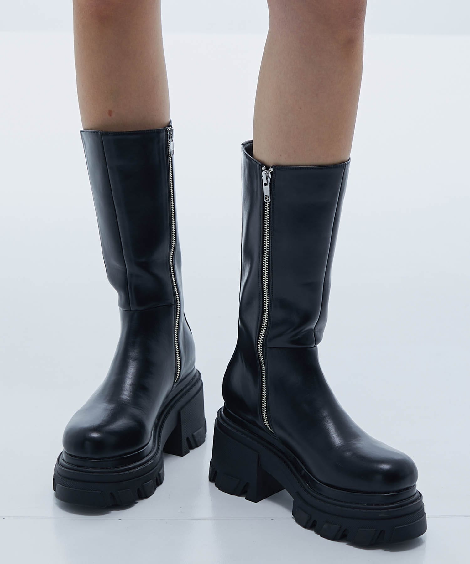 Side Goa Middle Boots(2 BLACK): STUDIOUS: WOMENS｜ STUDIOUS ONLINE