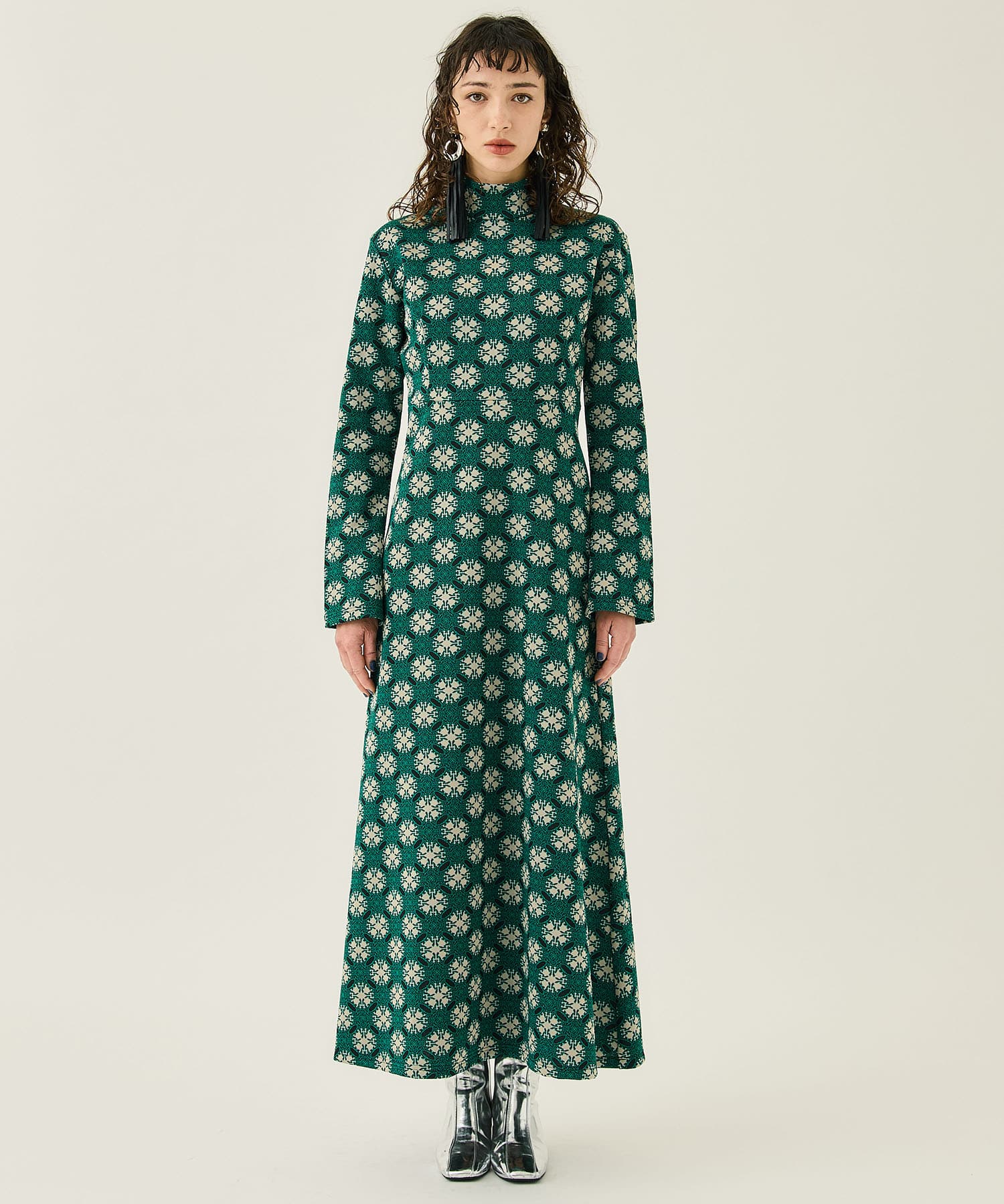 jacquard flare OP(1 GREEN): FUMIE=TANAKA: WOMENS｜ STUDIOUS ONLINE