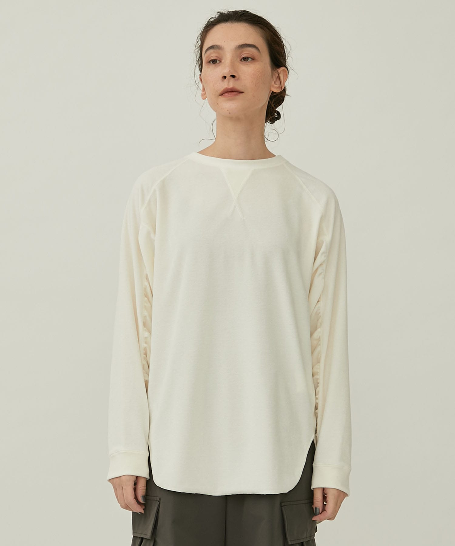 Micro Pile Design TEE(FREE OFF WHITE): STUDIOUS: WOMENS｜ STUDIOUS