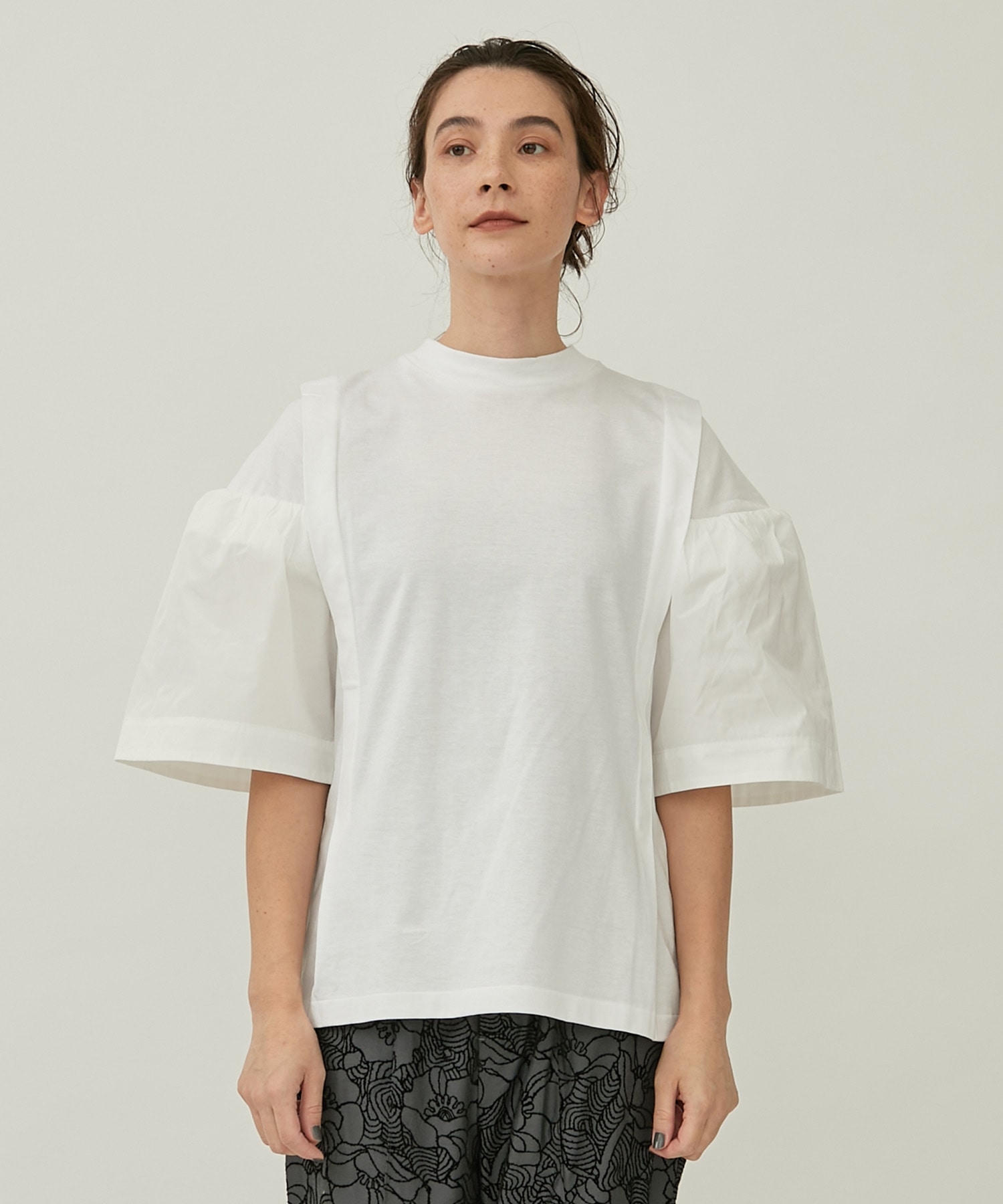 Cotton jersey T-shirt(36 WHITE): TOGA PULLA: WOMENS｜ STUDIOUS 