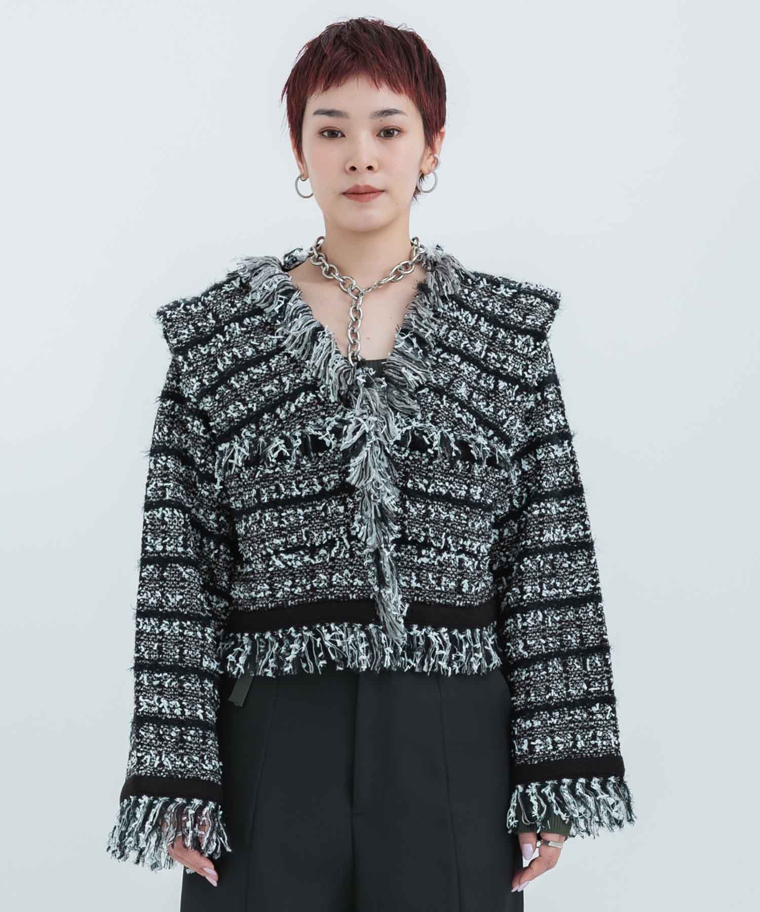 Tweed Knit Jacket(FREE BLACK): STUDIOUS: WOMENS｜ STUDIOUS ONLINE