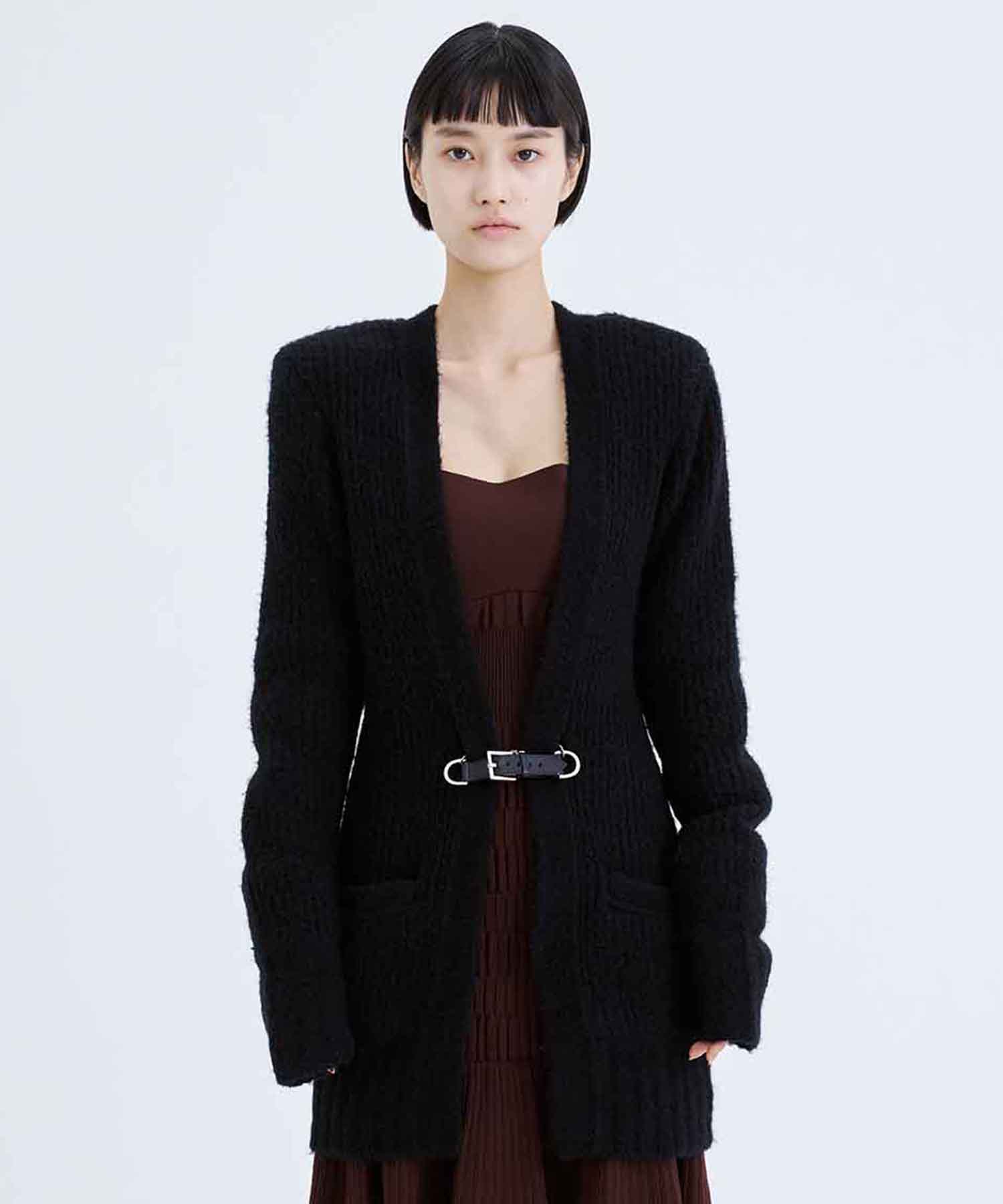 MOHAIR CASHMEREKNIT CARDIGAN(1 BLACK): FETICO: WOMENS｜ STUDIOUS