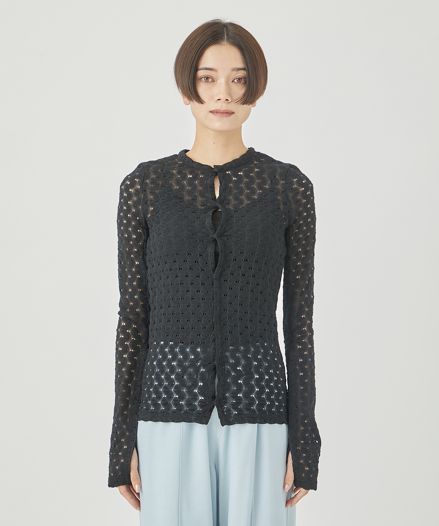 LACE CARDIGAN(FREE BLACK): MIOSMOKEY: WOMENS｜ STUDIOUS ONLINE公式