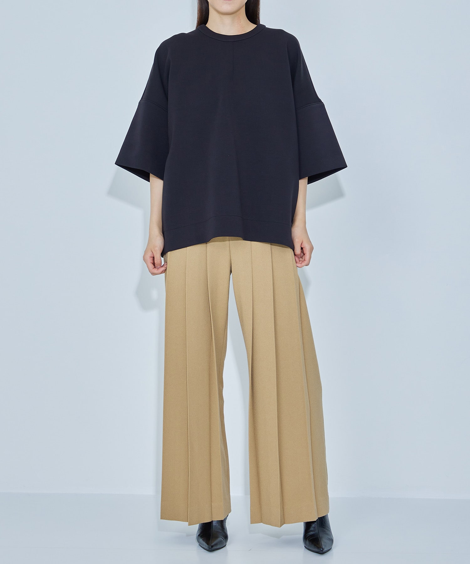 Front Pleats Georgette Pants STUDIOUS