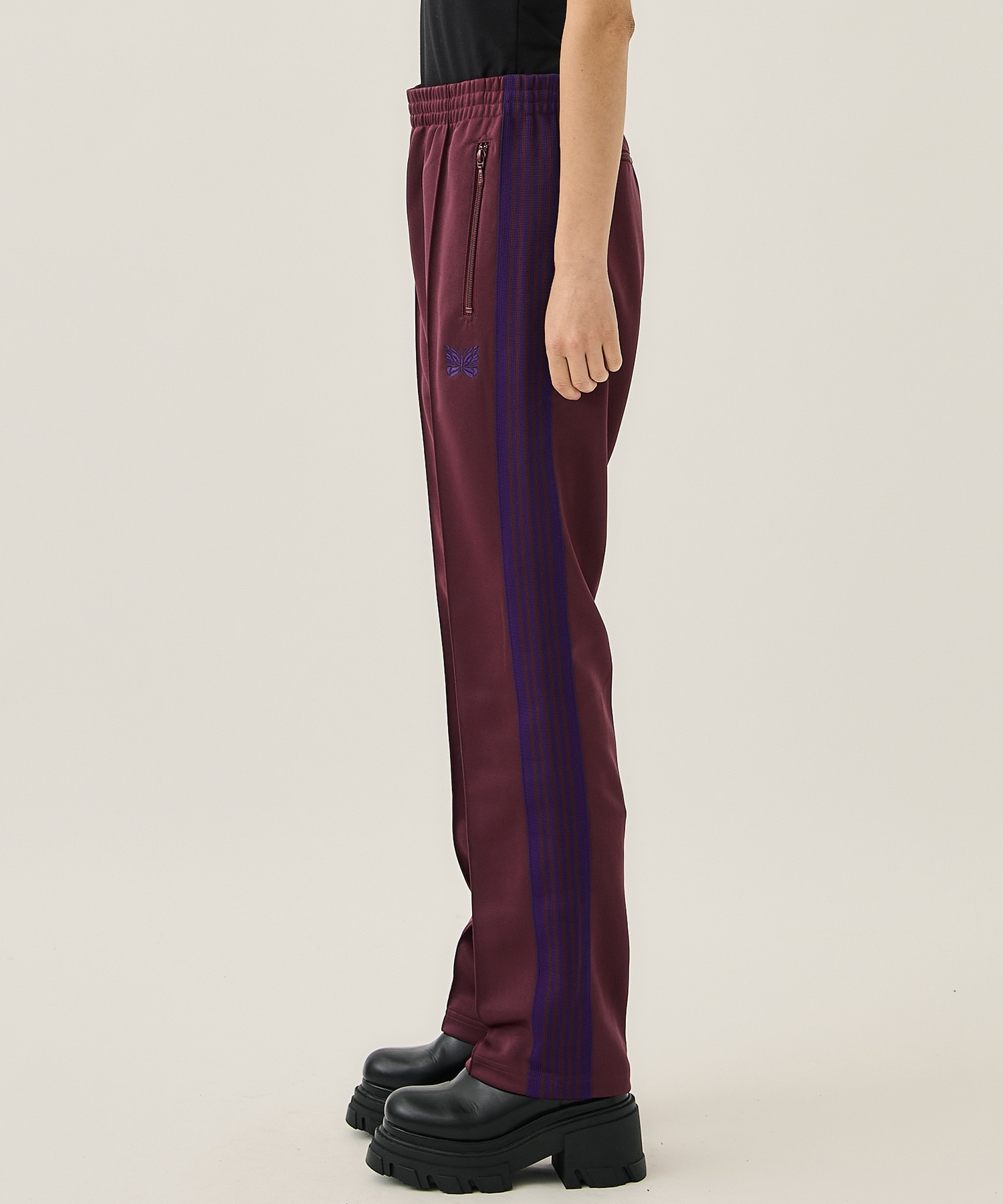 Narrow Track Pant - Poly Smooth(XS WINE): Needles: WOMENS