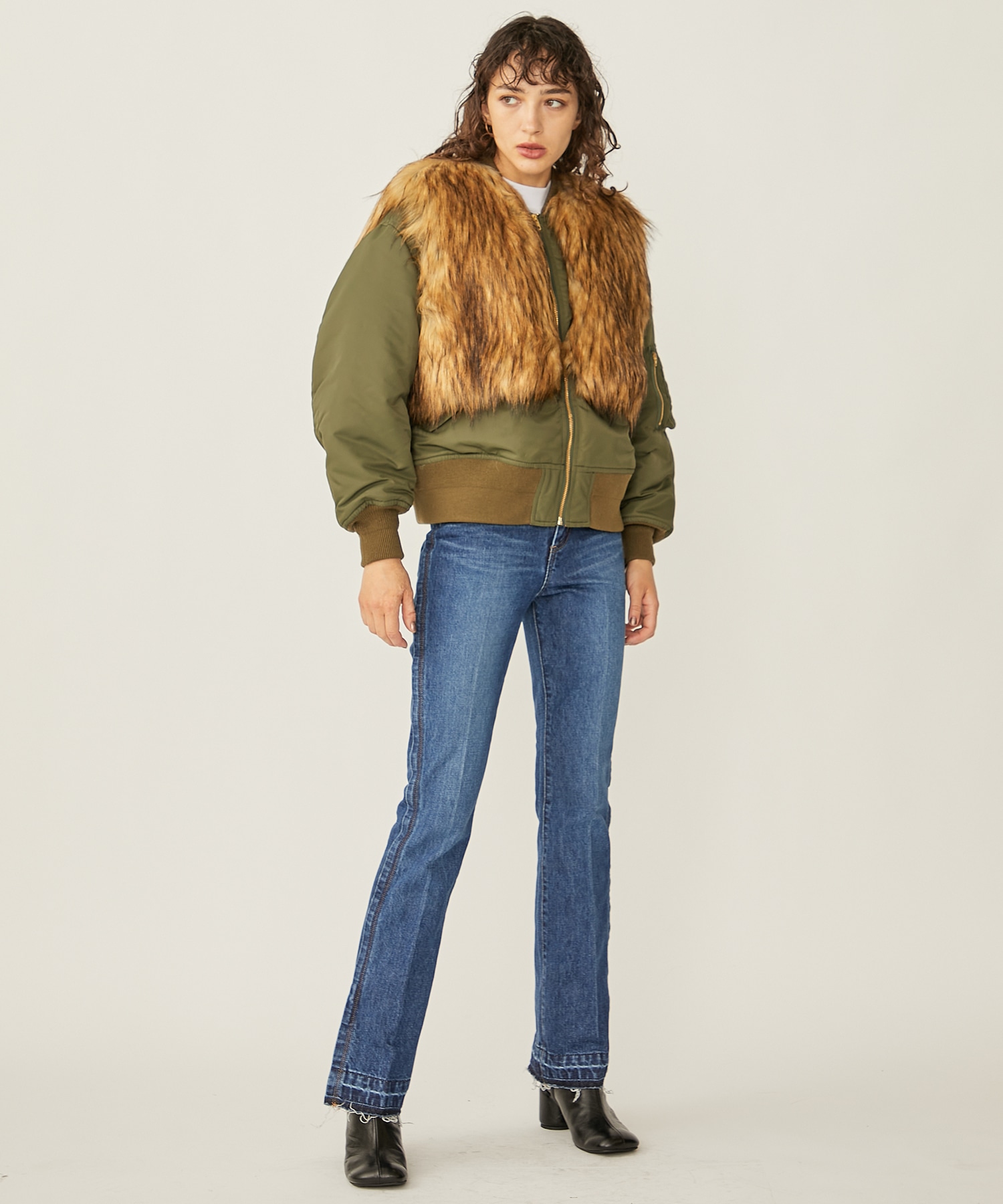 Fur zip blouson TOGA