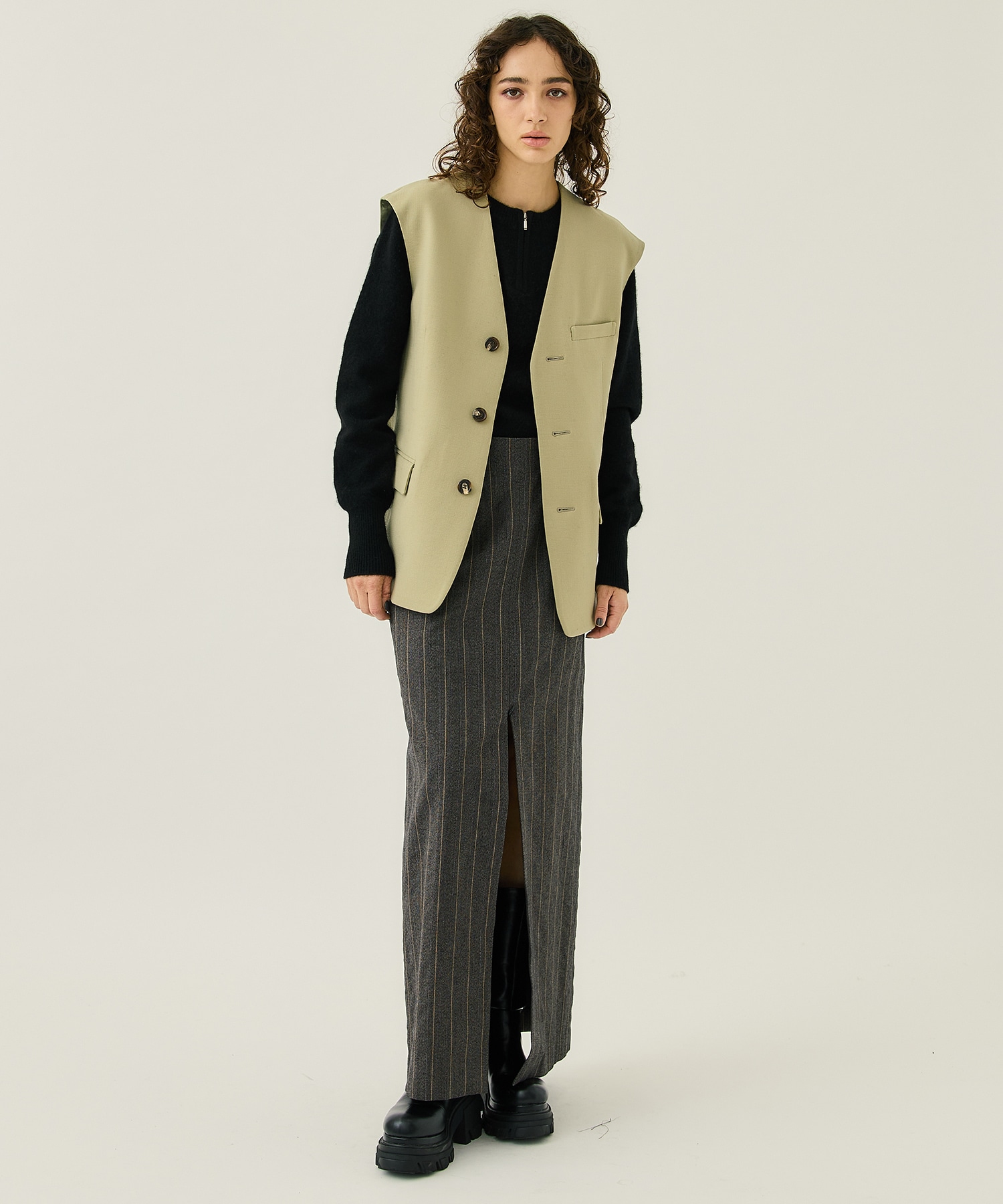 Double Cloth Layered Jacket INSCRIRE