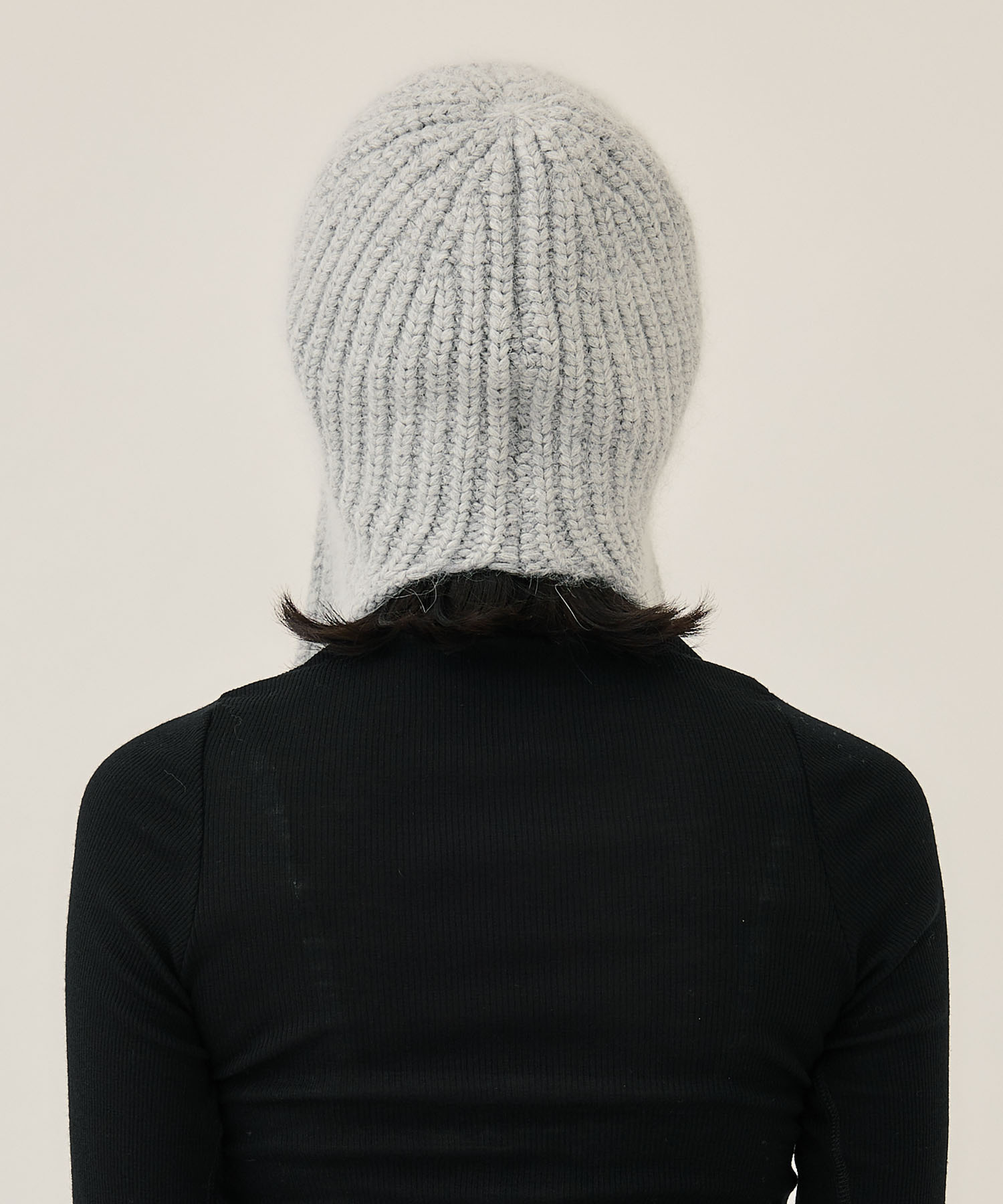 DRAW CODE MOHAIR KNIT CAP(FREE GREY): Cycle: WOMENS｜ STUDIOUS