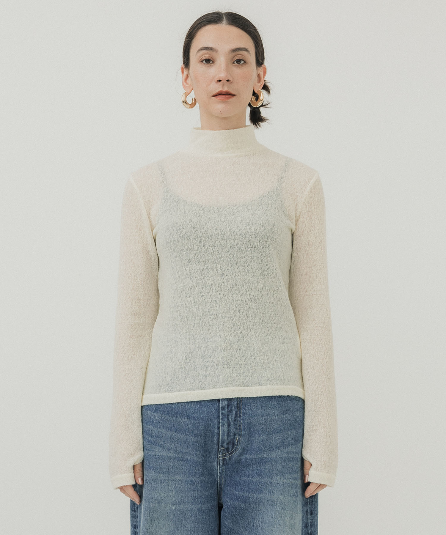 Wool Sheer JQ Top(FREE OFF WHITE) WOMENS｜ STUDIOUS ONLINE公式通販サイト