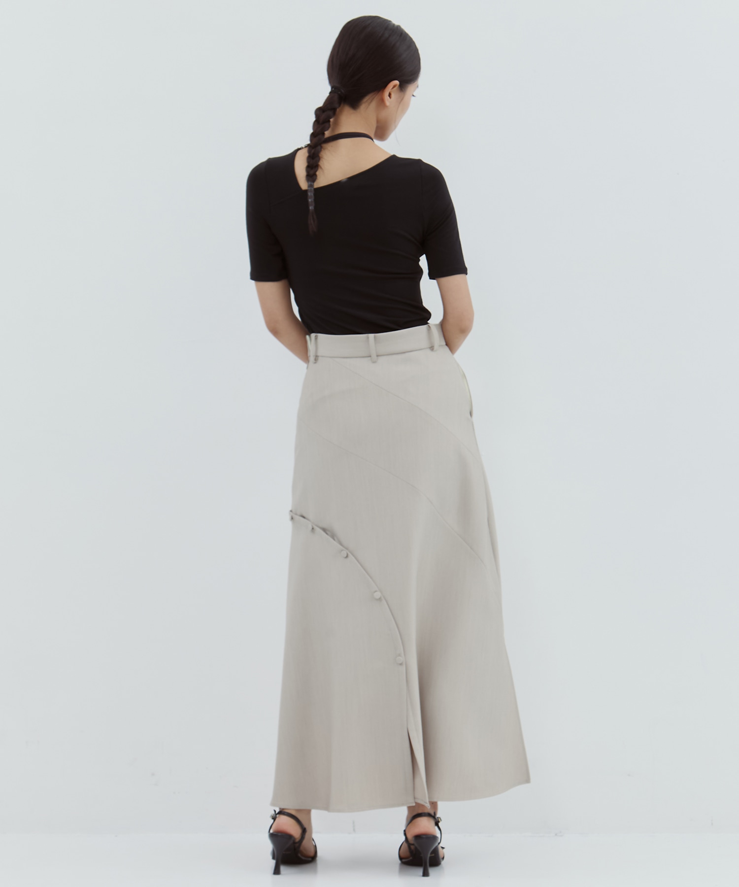 Wave Slashed Skirt STUDIOUS
