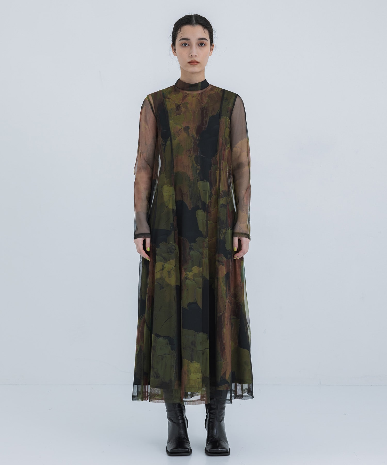 別注UND GYPSUM ART DRESS(S KHAKI): AMERI: WOMENS｜ STUDIOUS ONLINE 