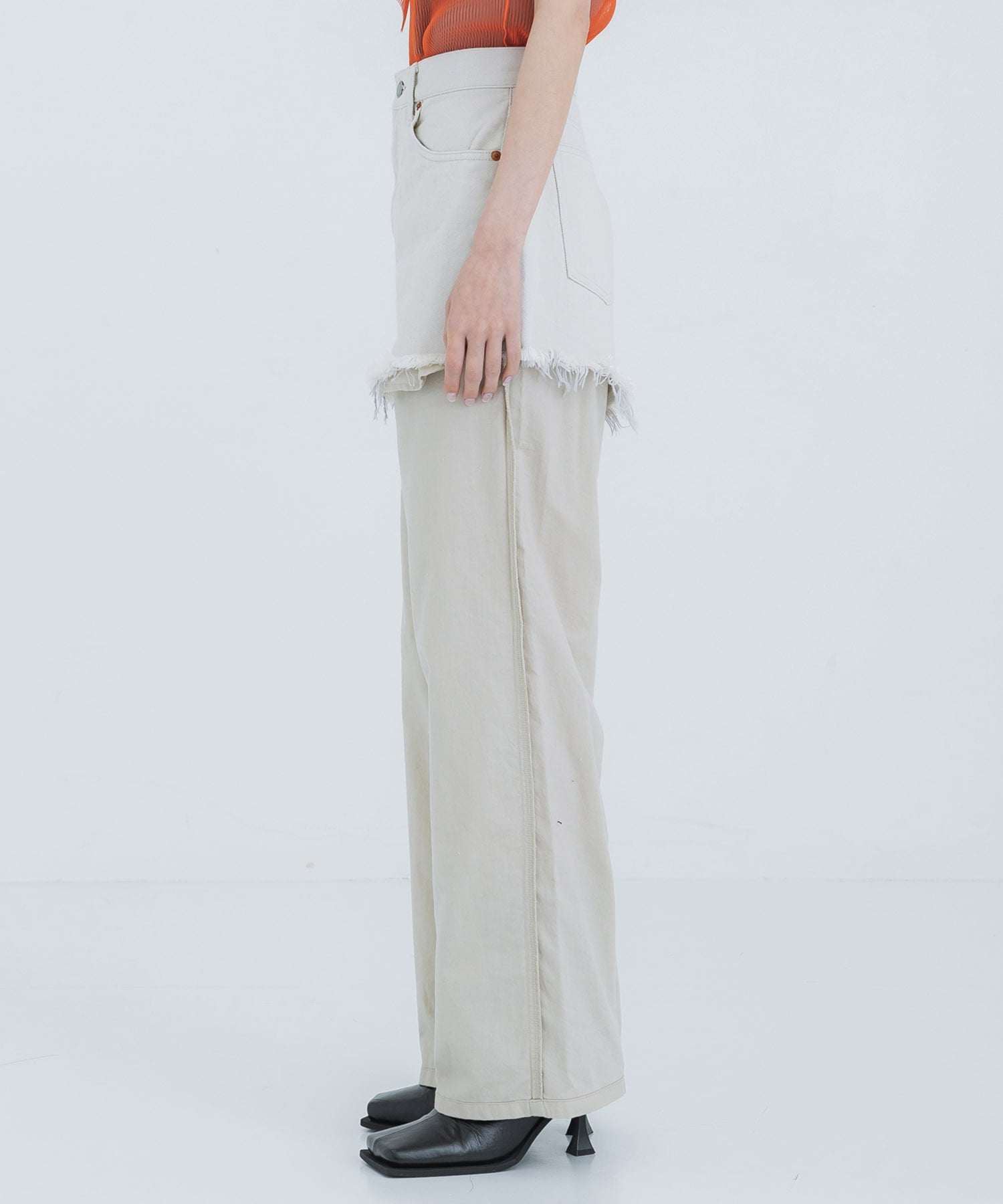 Layered Denim Pants(S GREY): kotohayokozawa: WOMENS｜ STUDIOUS 