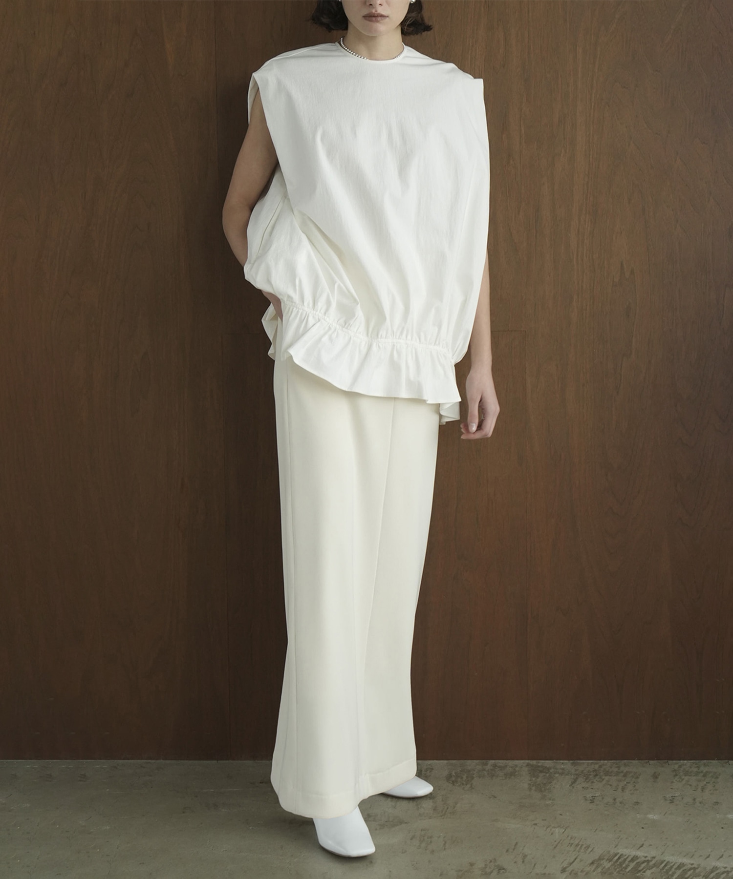 RIB STRIPE STRAIGHT SKIRT CLANE