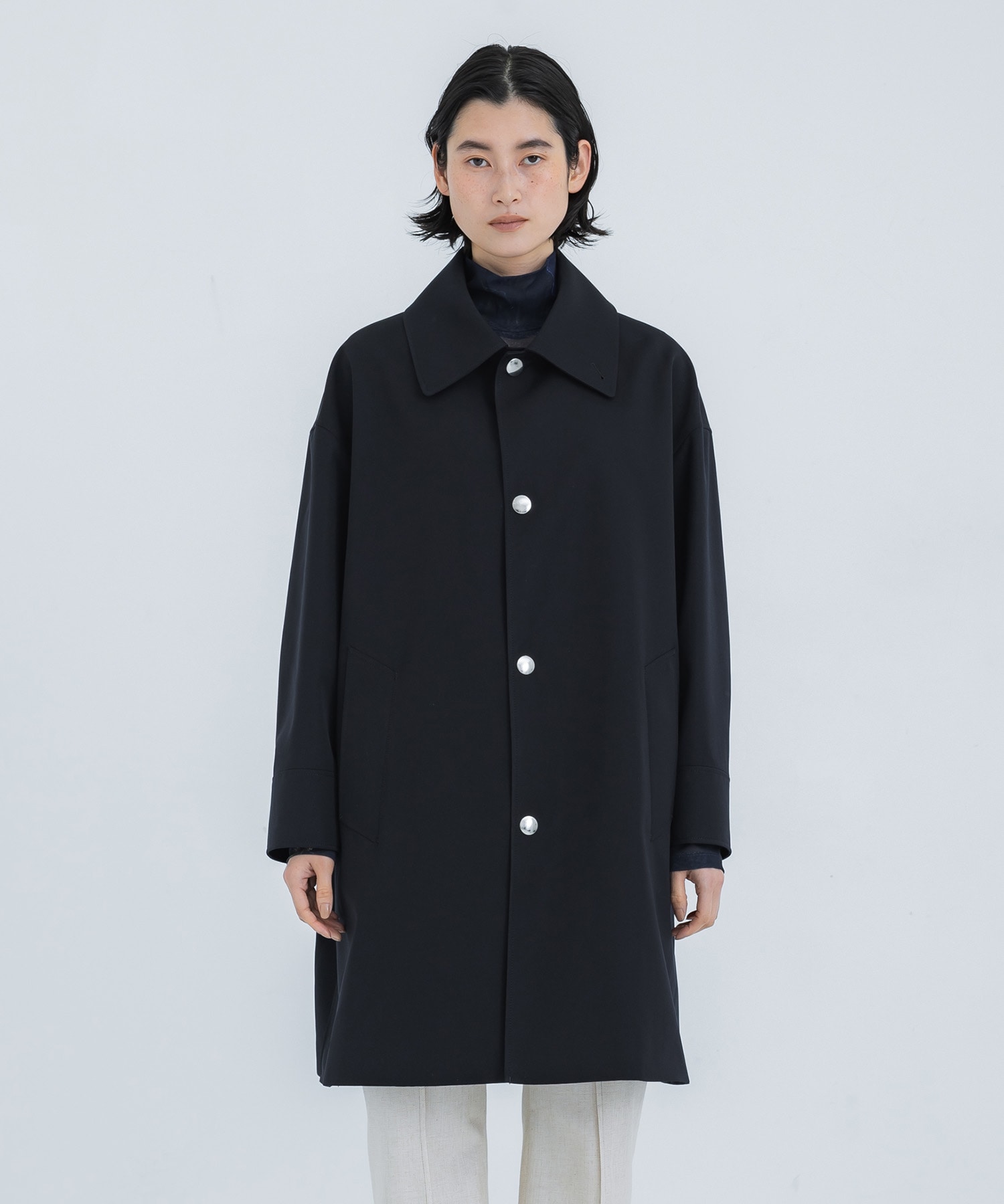 THE RERACS HIGH NECK COAT(GUNMETAL GRAY) - モッズコート