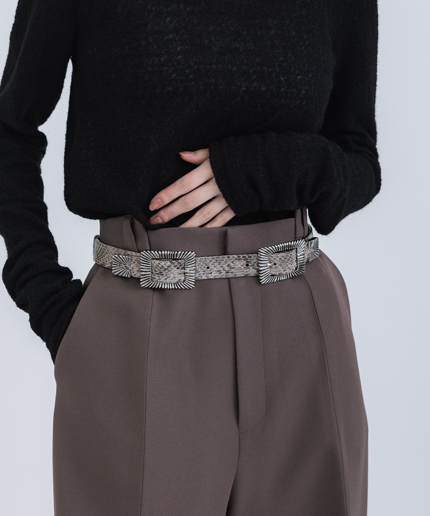 Double square buckle belt TOGA PULLA