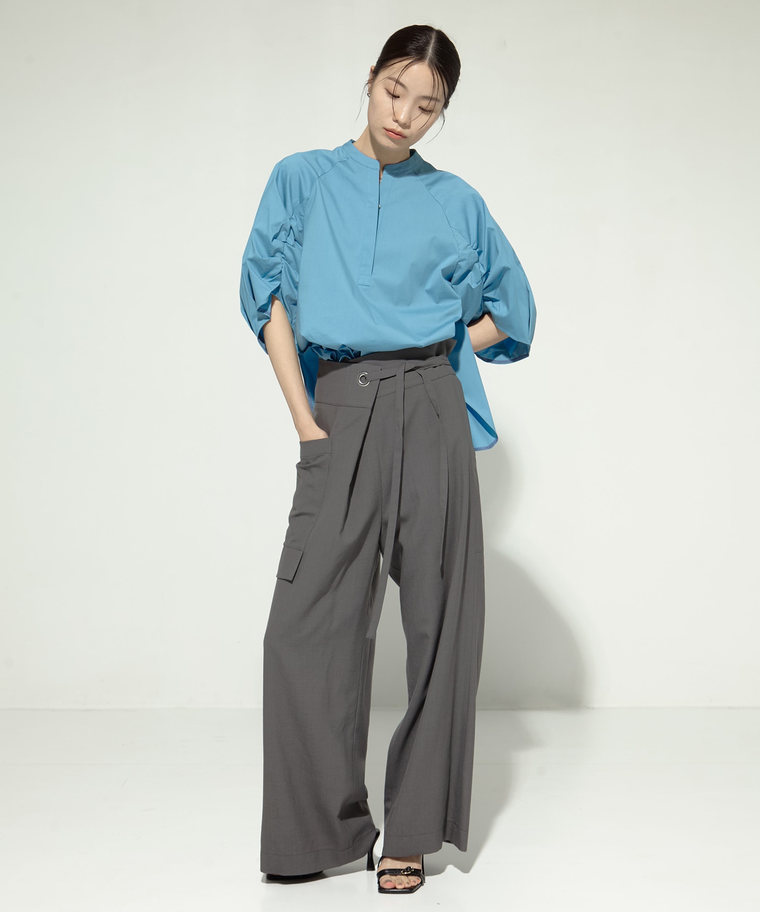 Tucked Sleeve Blouse STUDIOUS