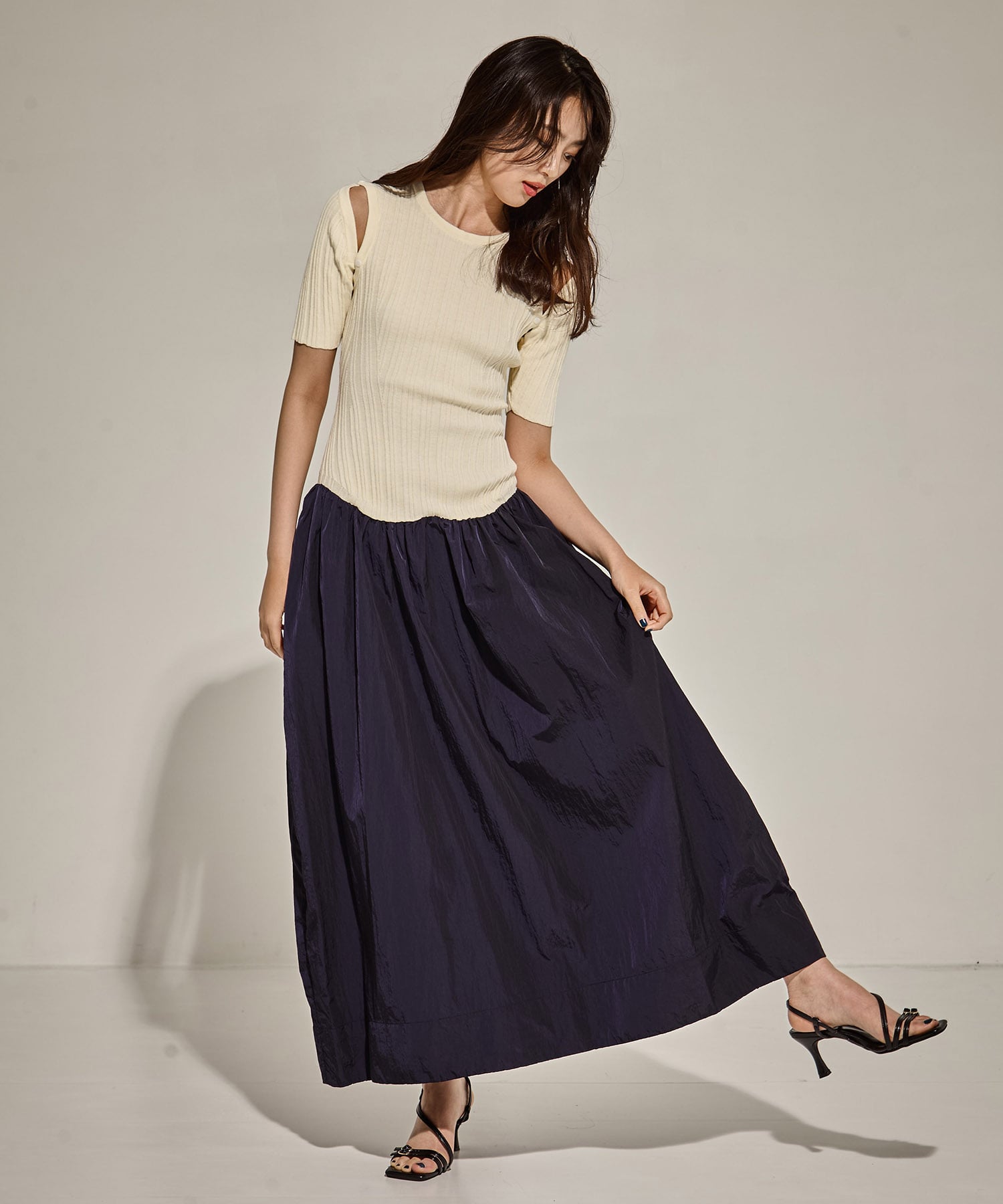 2way Sleeve Knit Dress STUDIOUS