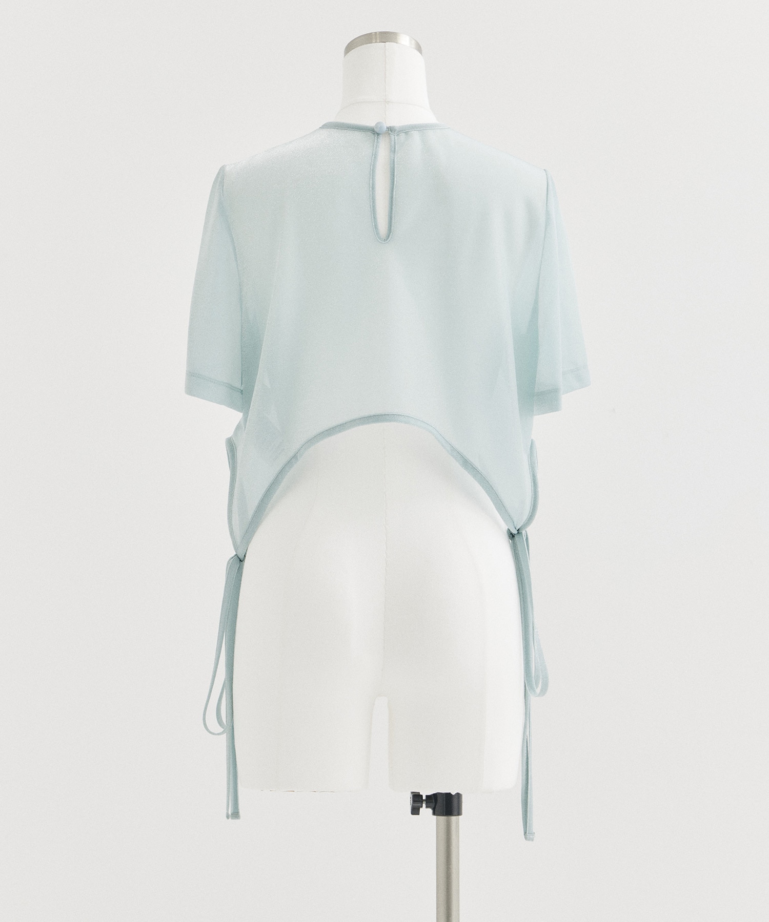 Lame Jersey Cropped Sheer Top Mame Kurogouchi