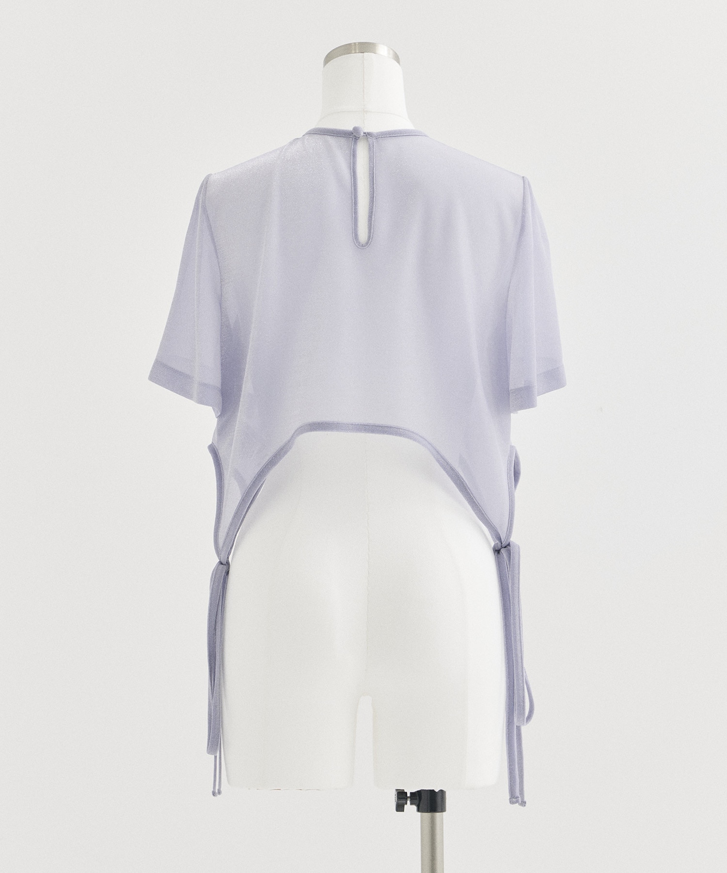 Lame Jersey Cropped Sheer Top Mame Kurogouchi