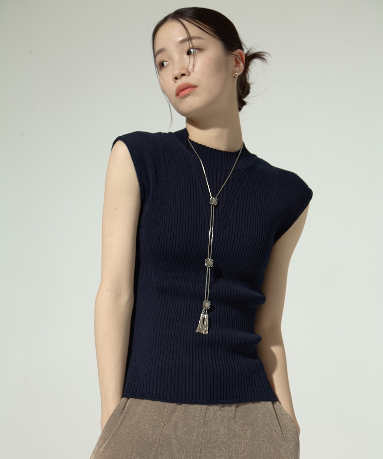 Sleeveless Rib Knit Top STUDIOUS