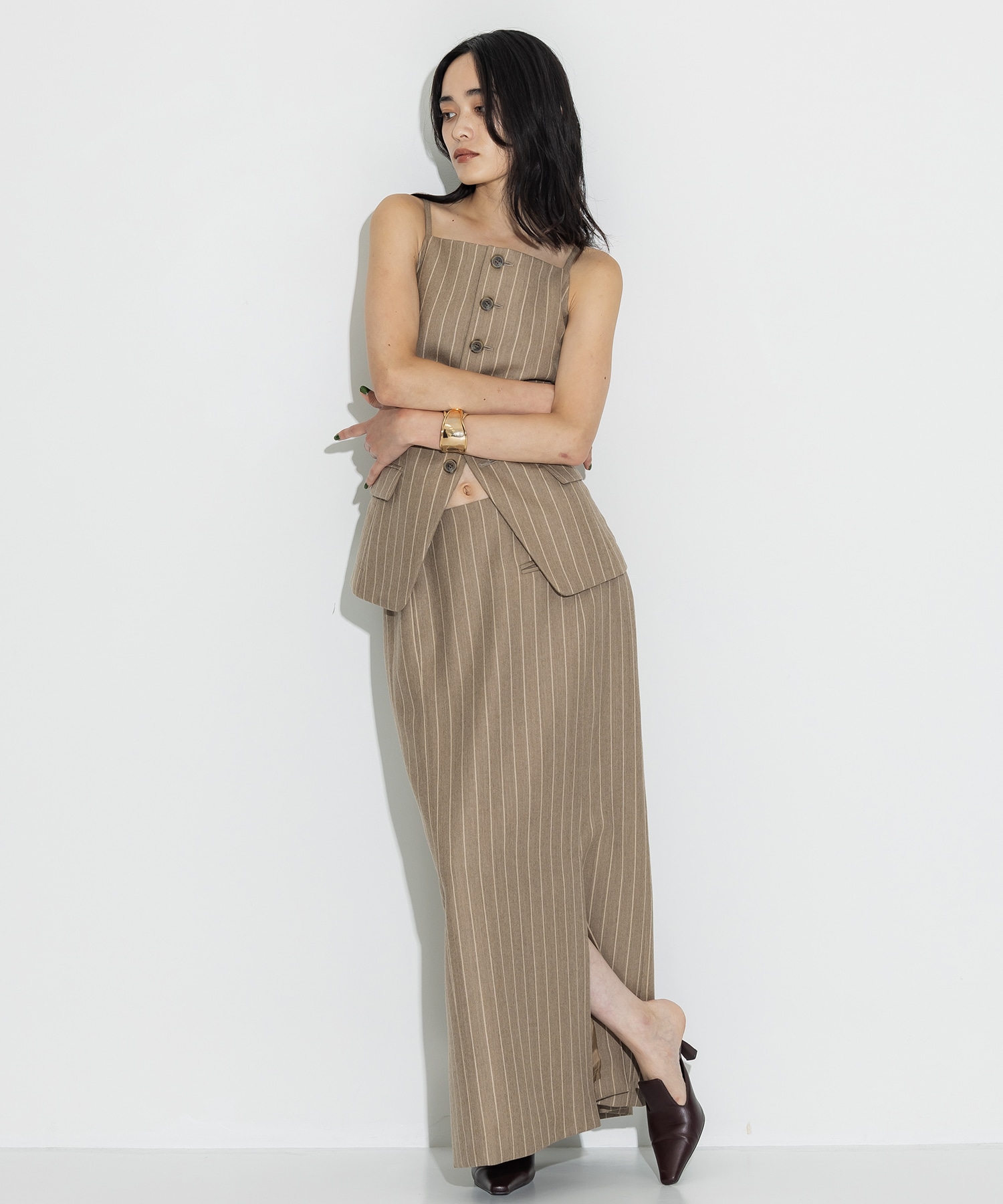 Side Vents Pencil Skirt STUDIOUS