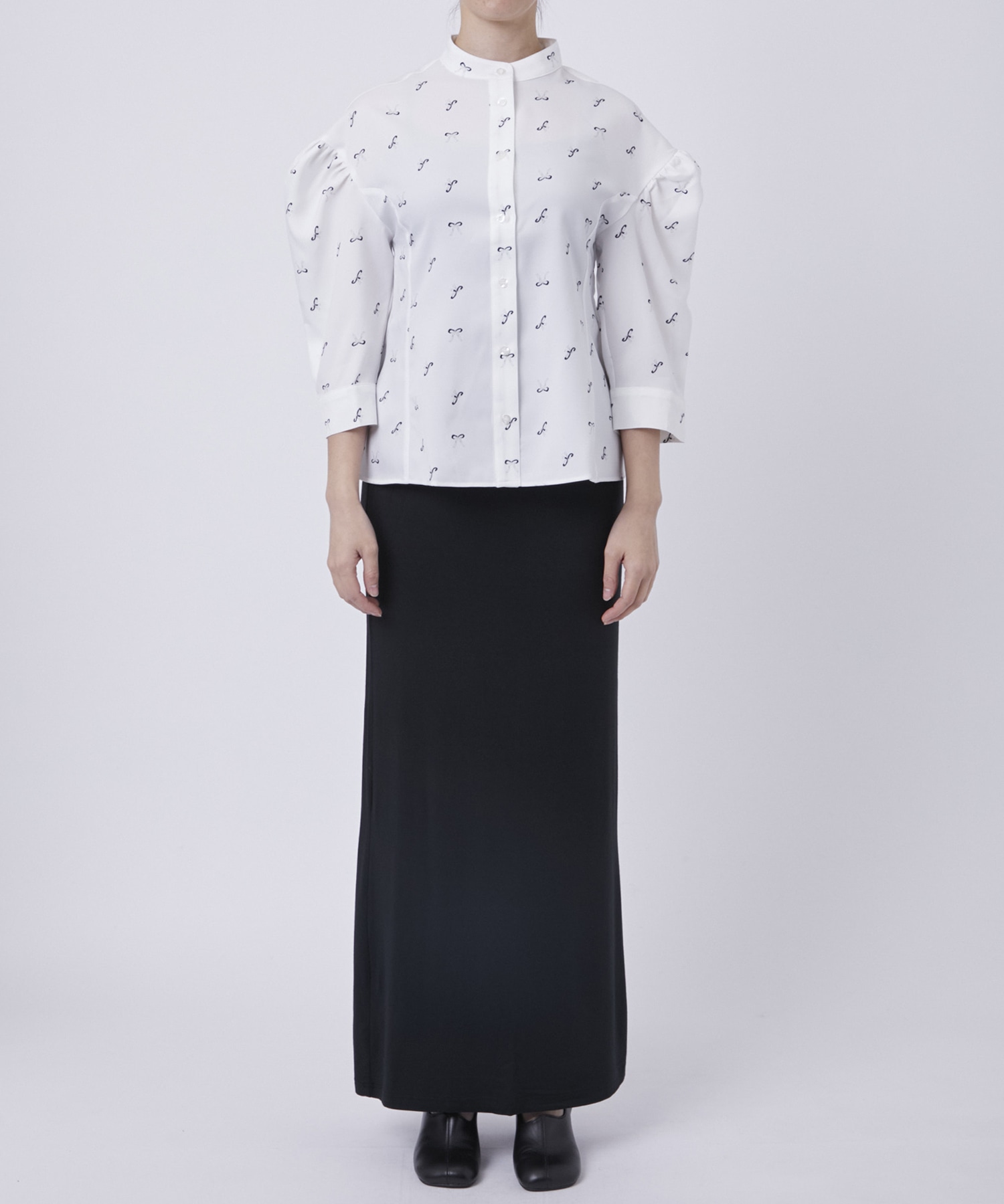 Notte / puff sleeve shirt(FREE WHITE): foundrymews: WOMENS 