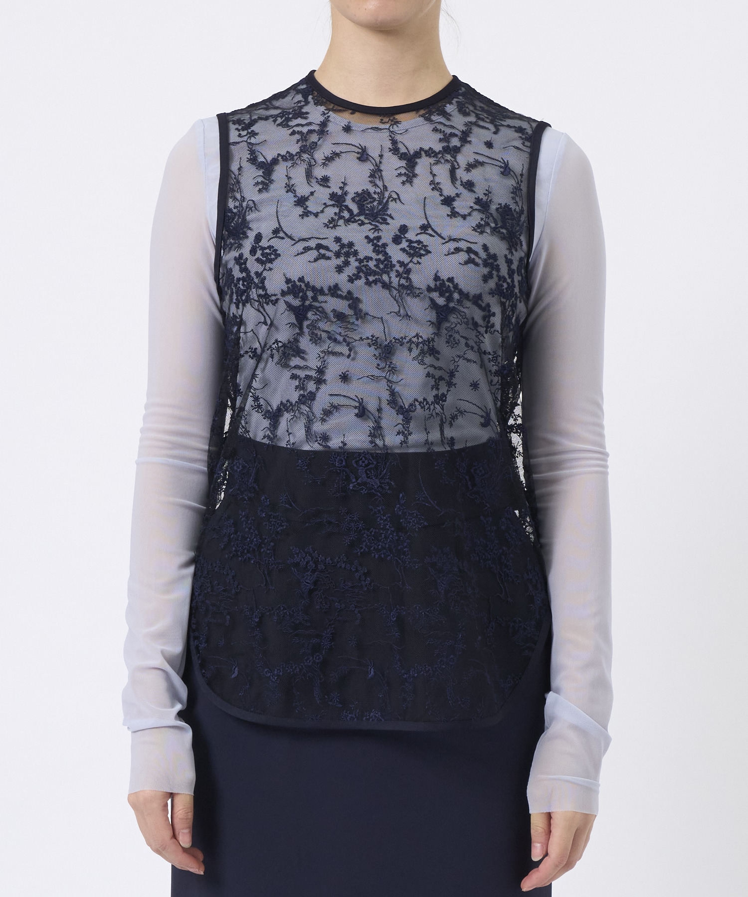 Floral Lace Sleeveless Top Mame Kurogouchi