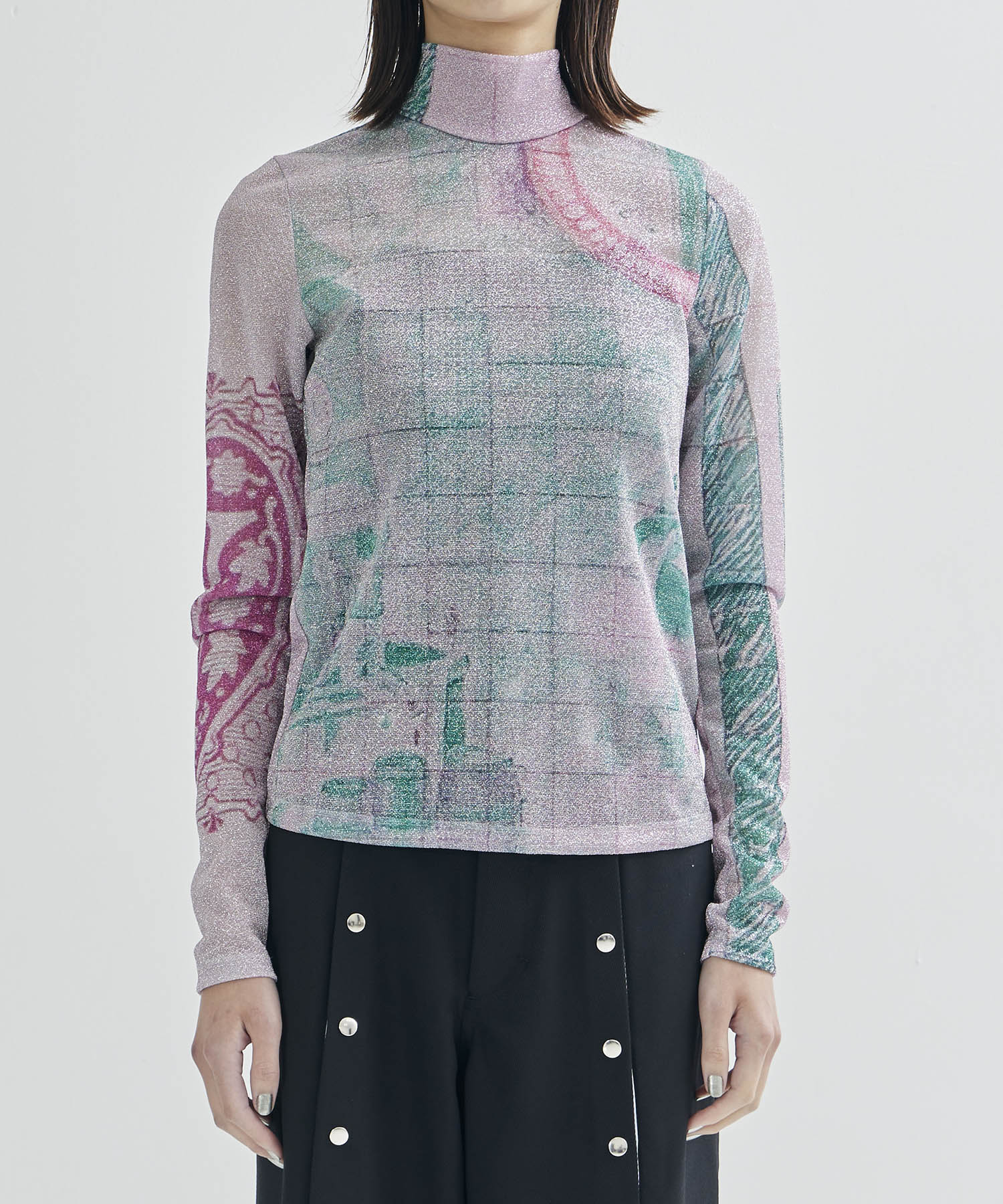 Graphic Glitter Top YOHEI OHNO