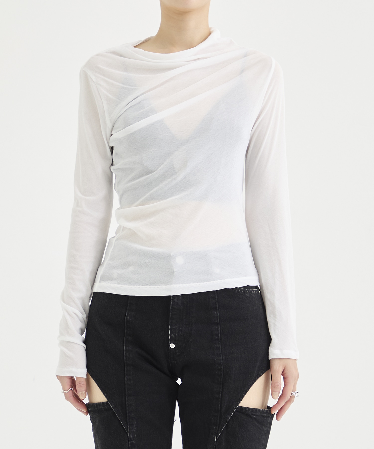 Sheer asymmetry Tops IIROT