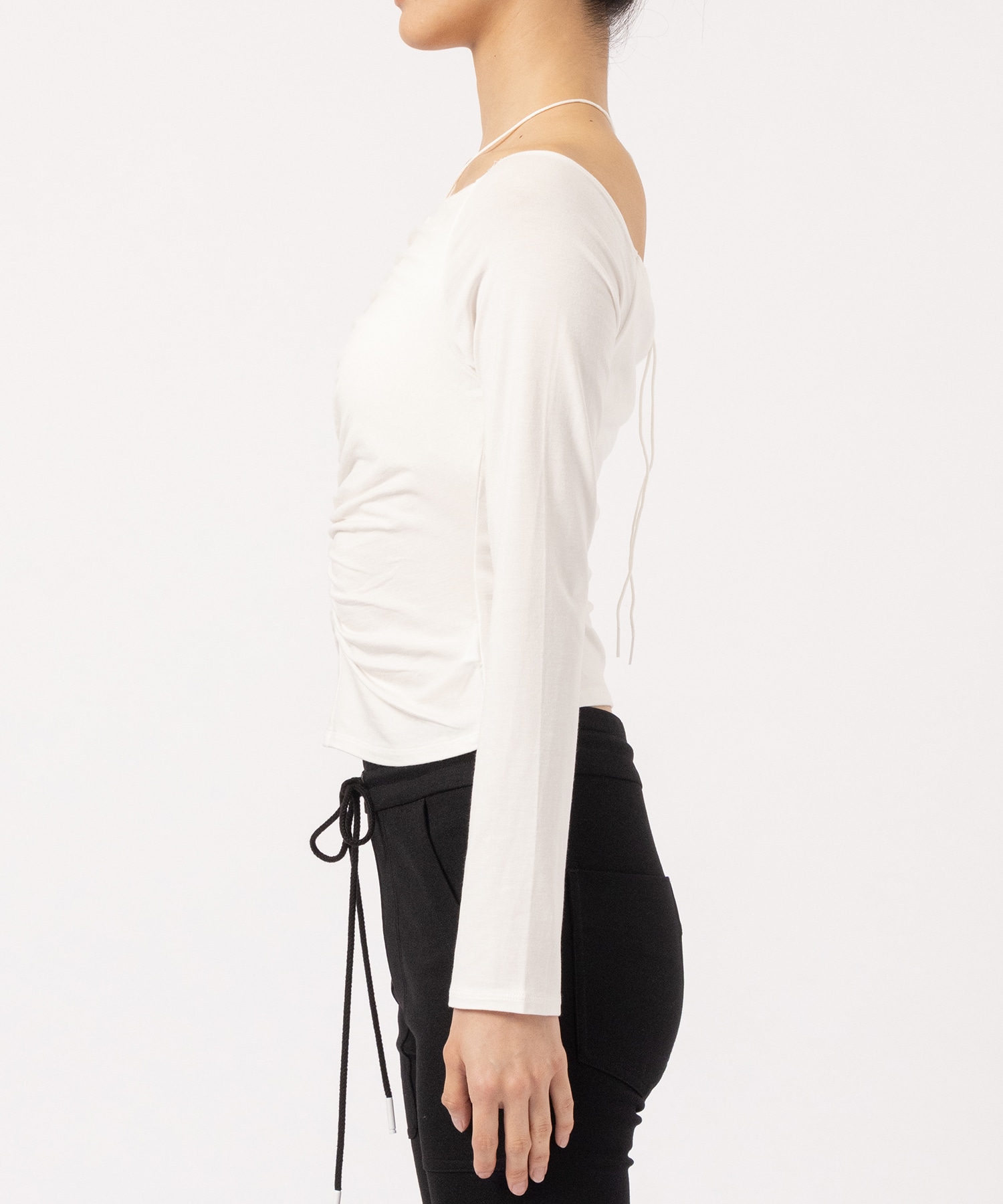 Gathered Off-shoulder Top determ