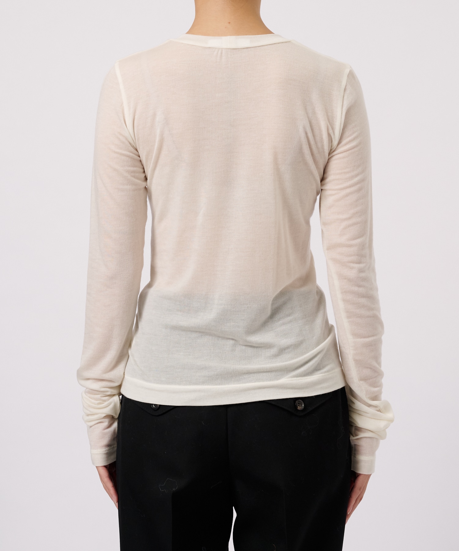 別注 TENCEL CASHMERE LONG SLEEVE KNIT CINOH