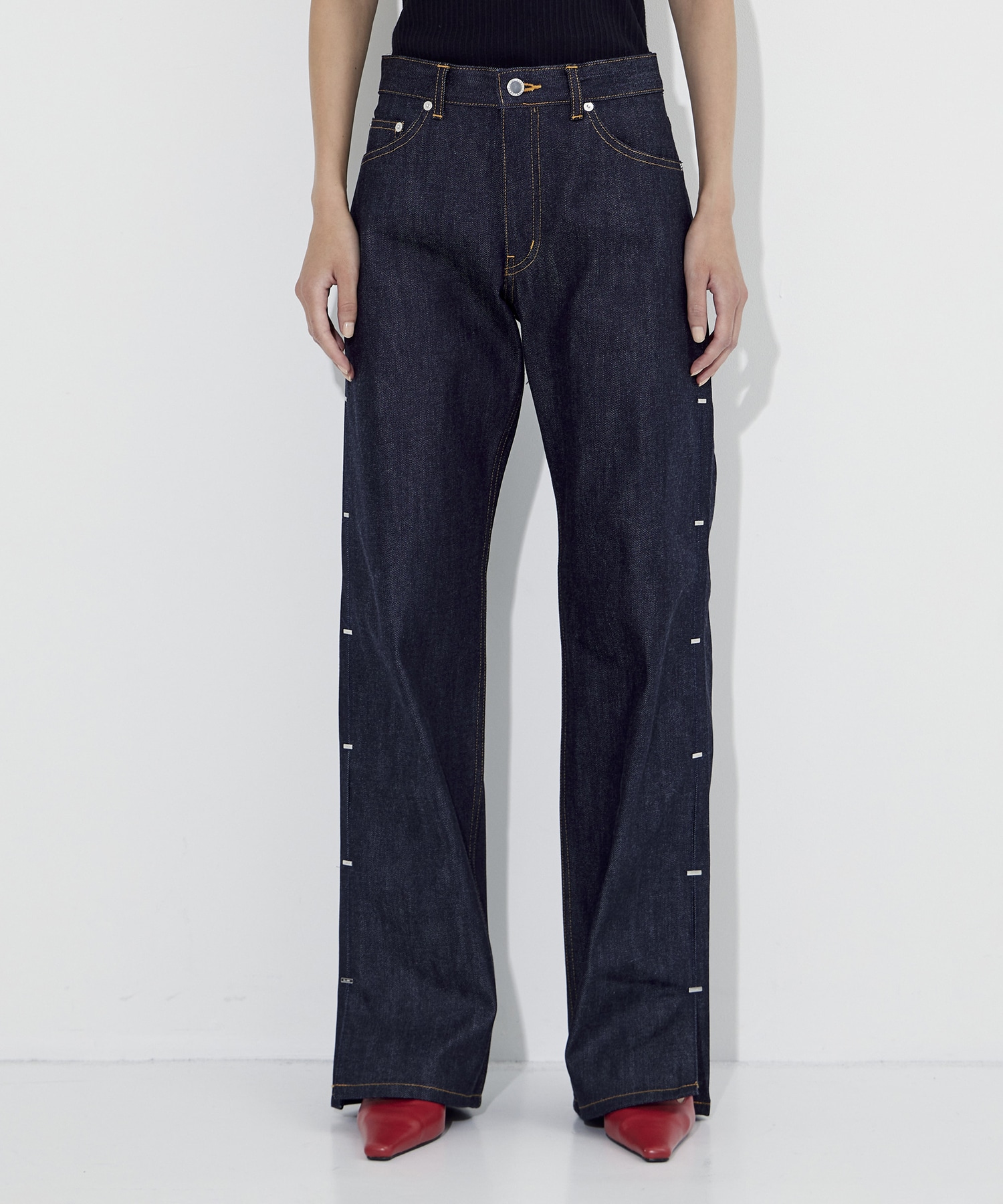 RIGID DENIM METAL LINE JEANS JOHN LAWRENCE SULLIVAN