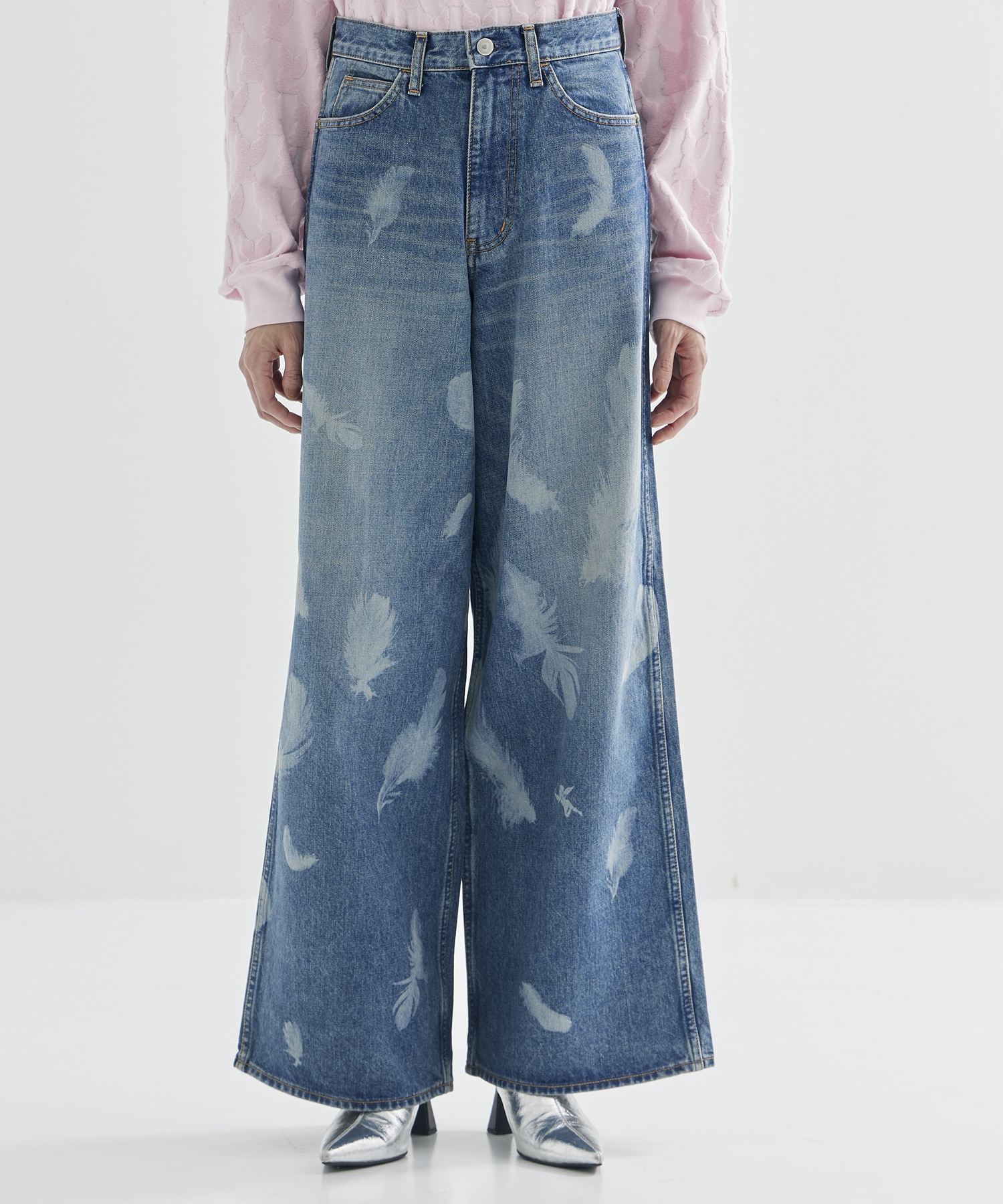 MASU BOYS FEATHER BAGGY JEANS MASU