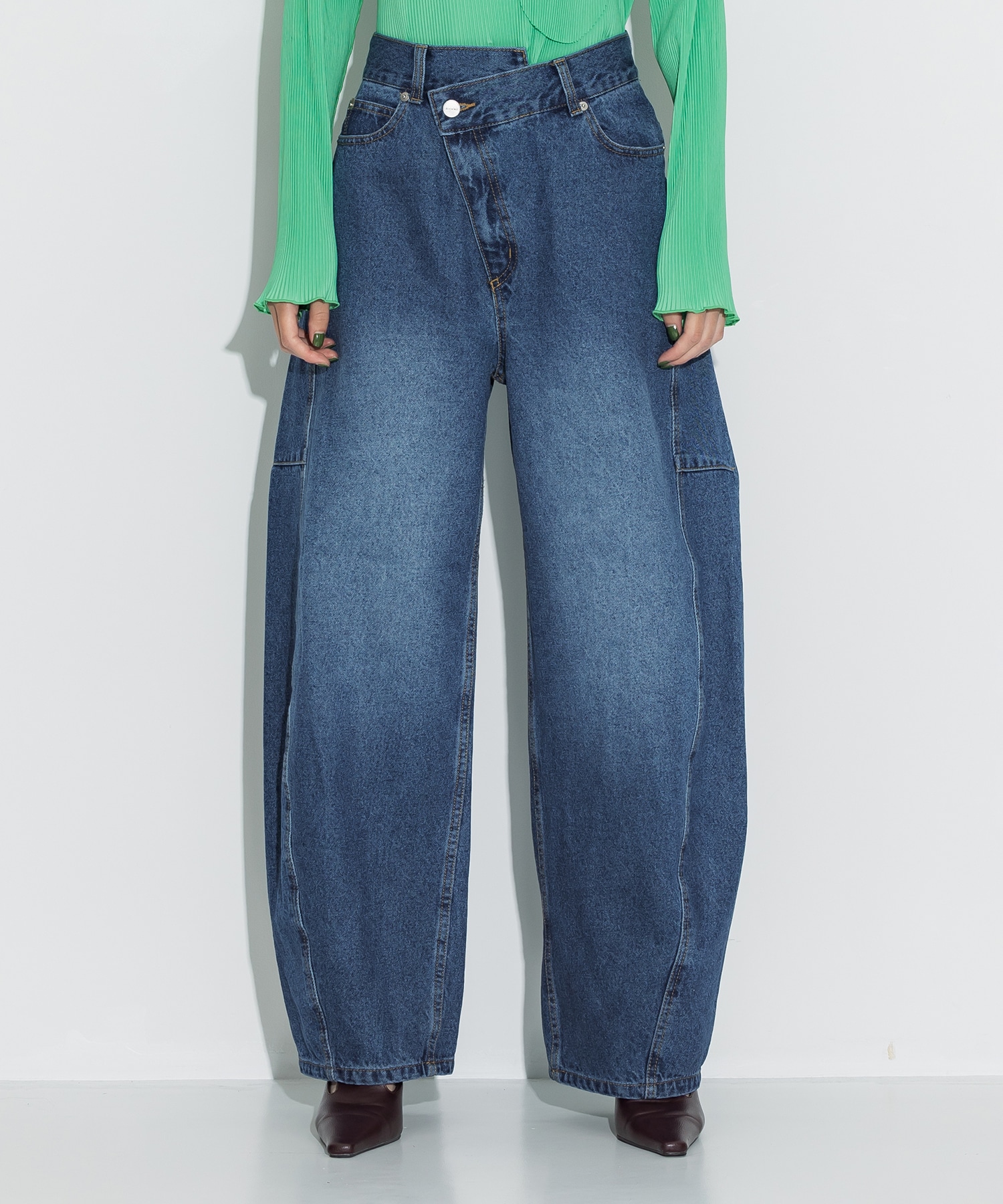 OVER WAIST SWITCHING DENIM AMERI