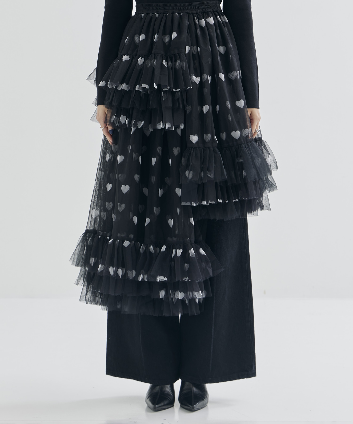 Asymmetric Tulle Skirt VIVIANO