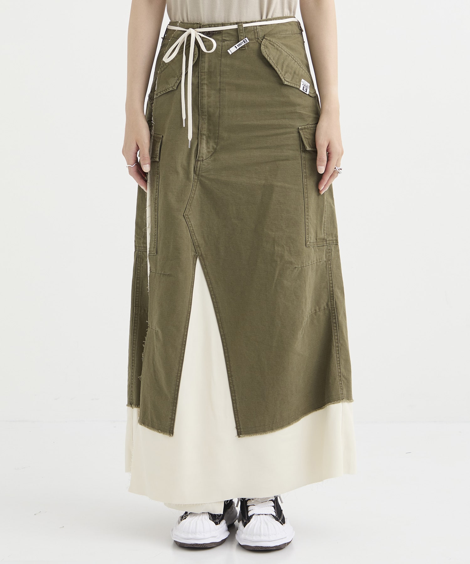 MILLITARY PANTS COMBINED SKIRT Maison MIHARA YASUHIRO