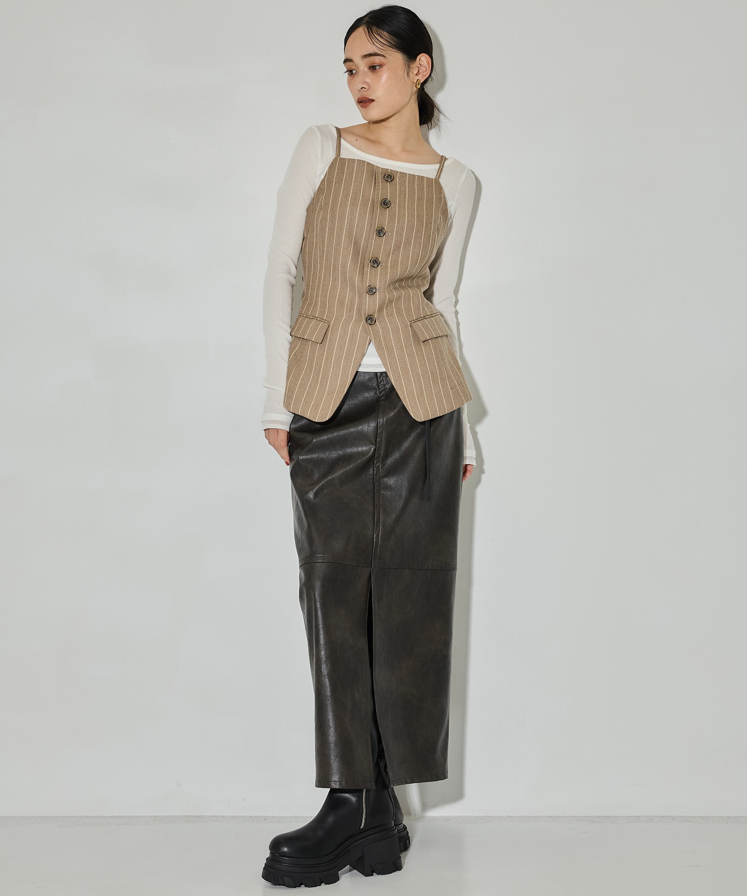 Faux Leather Skirt STUDIOUS