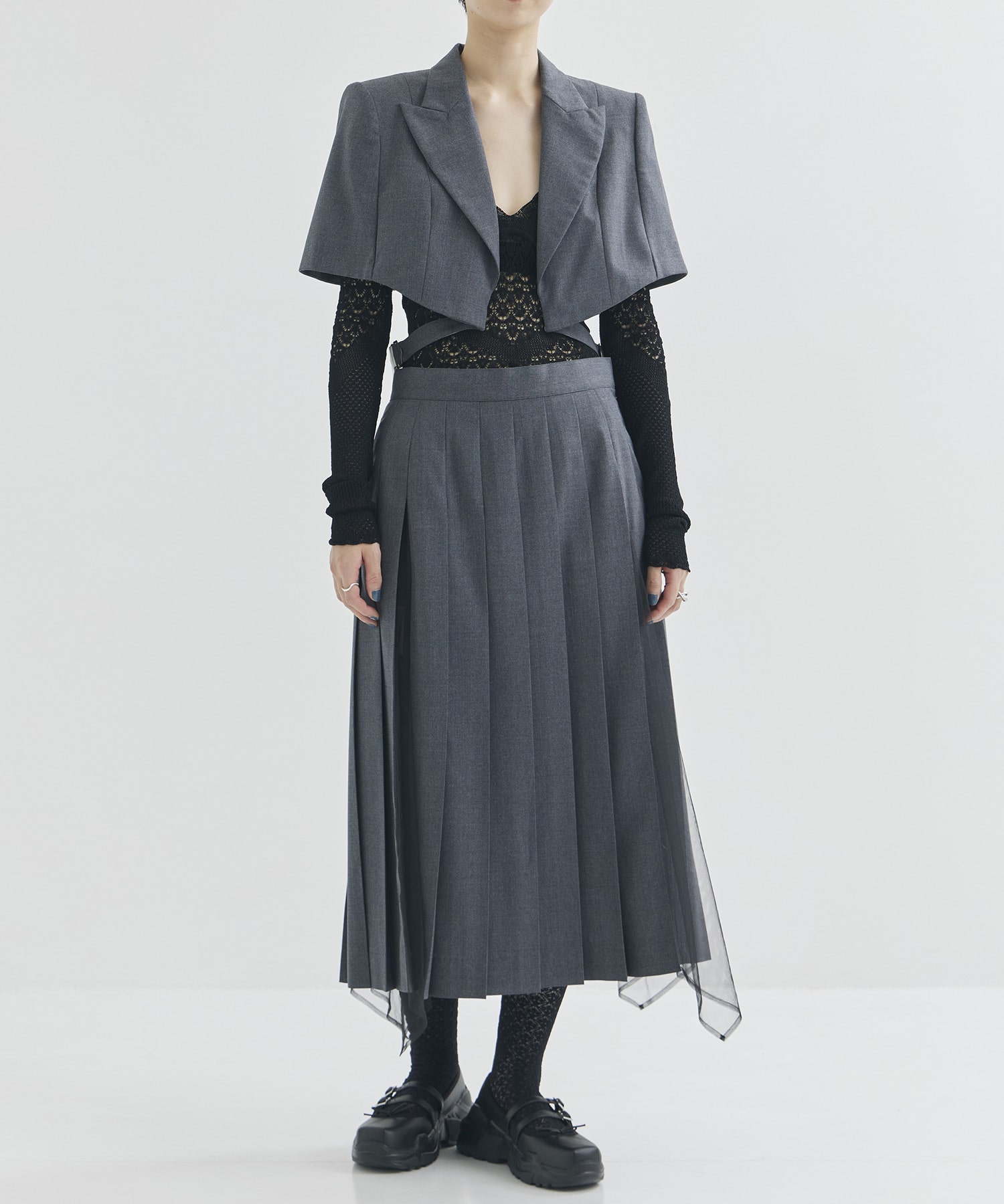 WOOL TAILORED CAPE FETICO