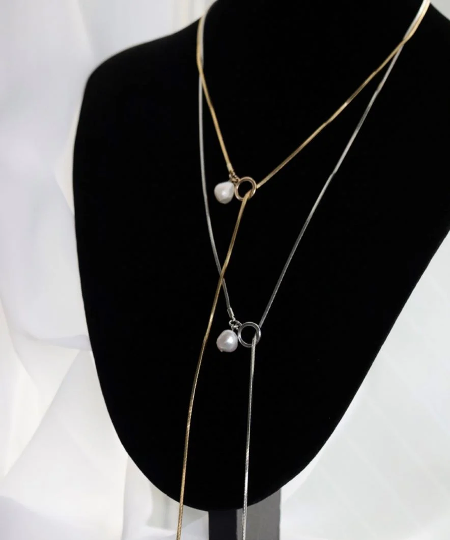 Pearl Snake Chain Necklace LOHME