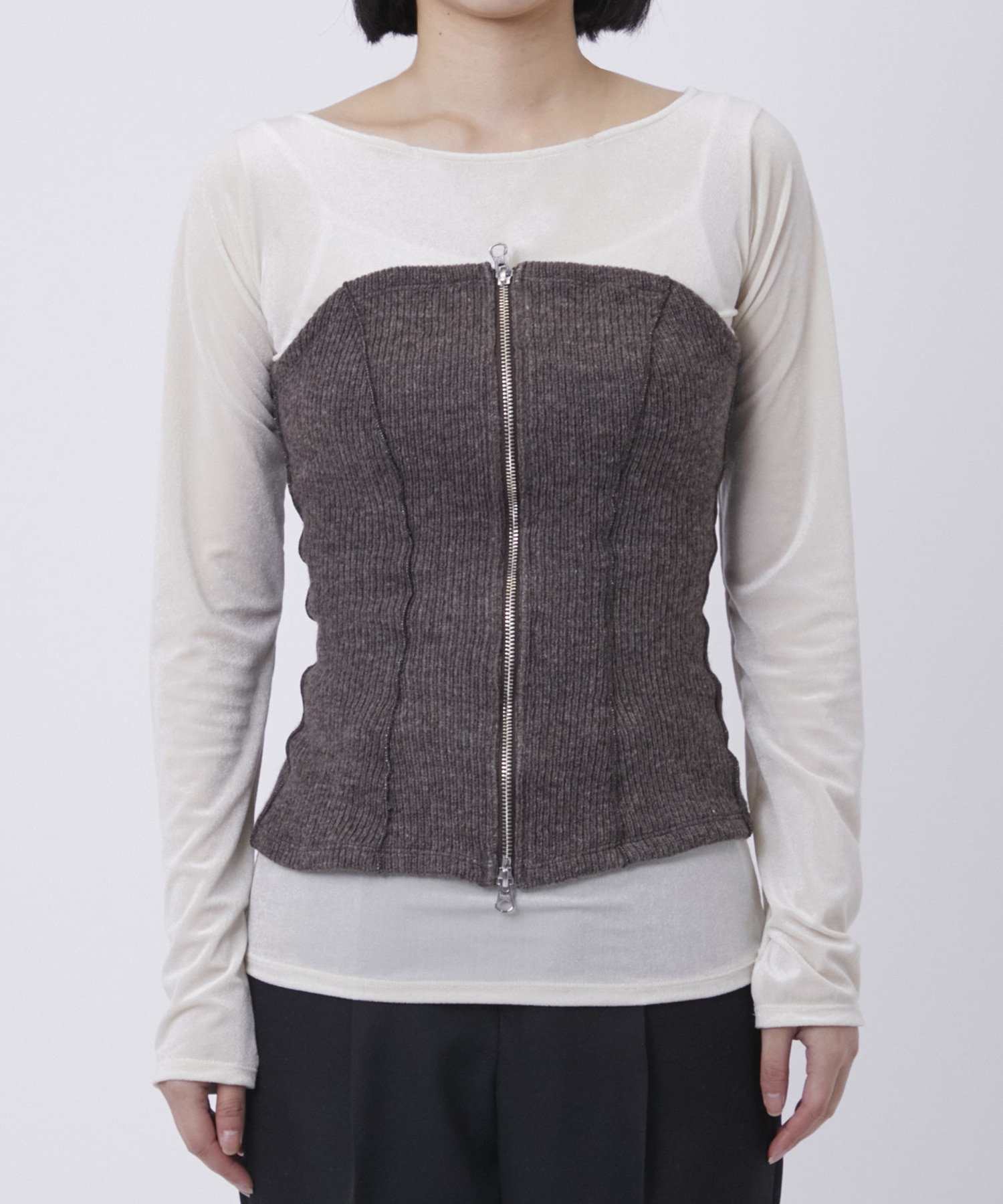 Bustier Combi Jersey Top STUDIOUS