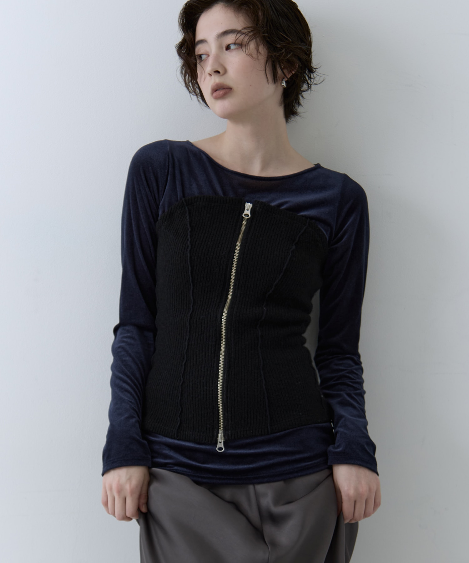 Bustier Combi Jersey Top STUDIOUS