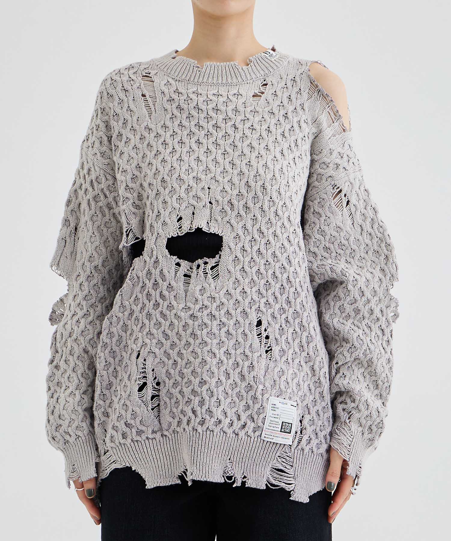 SUNFADED KNIT PULLOVER Maison MIHARA YASUHIRO