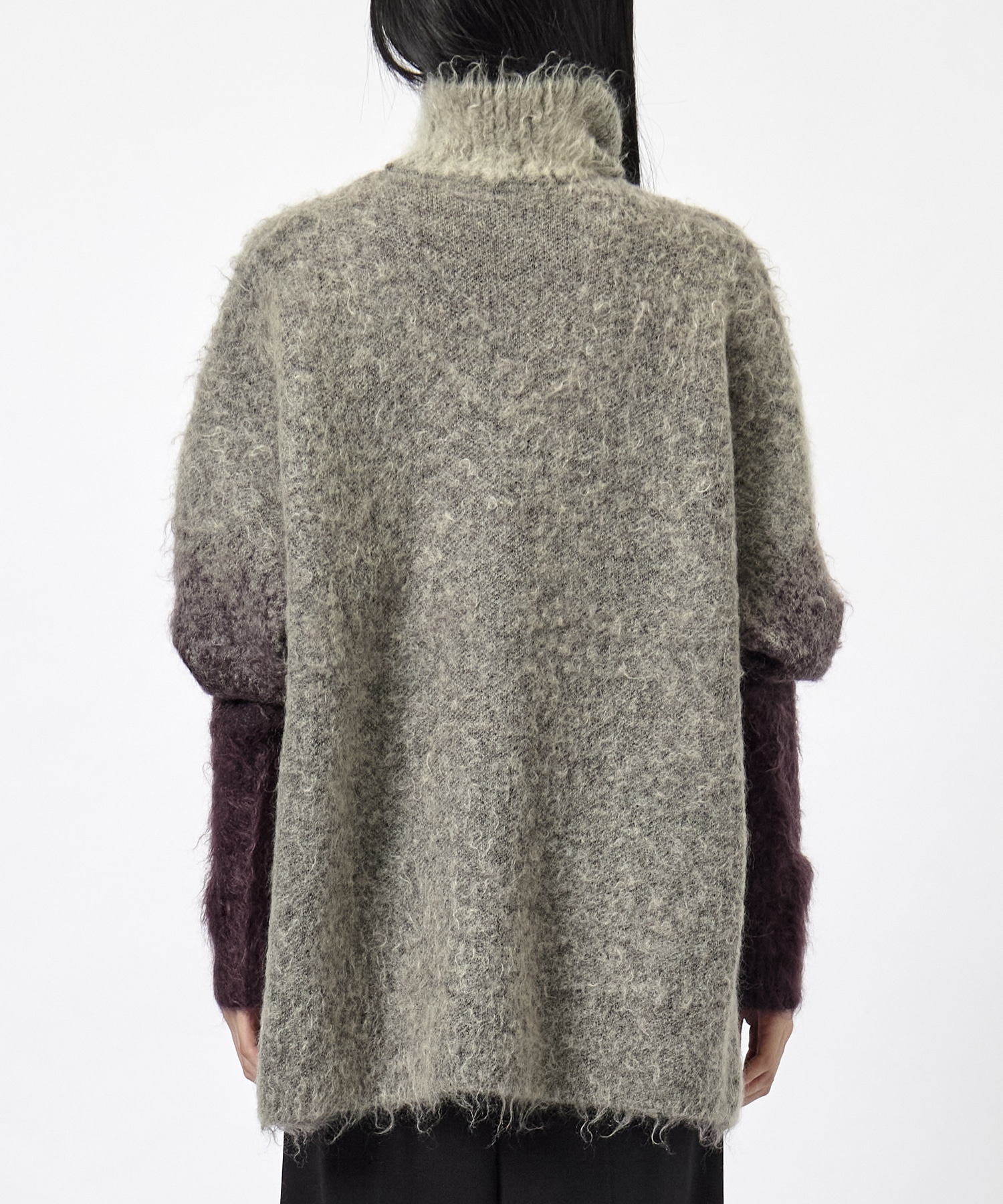 MOHAIR OPEN HIGHNECK KNIT MUKASA