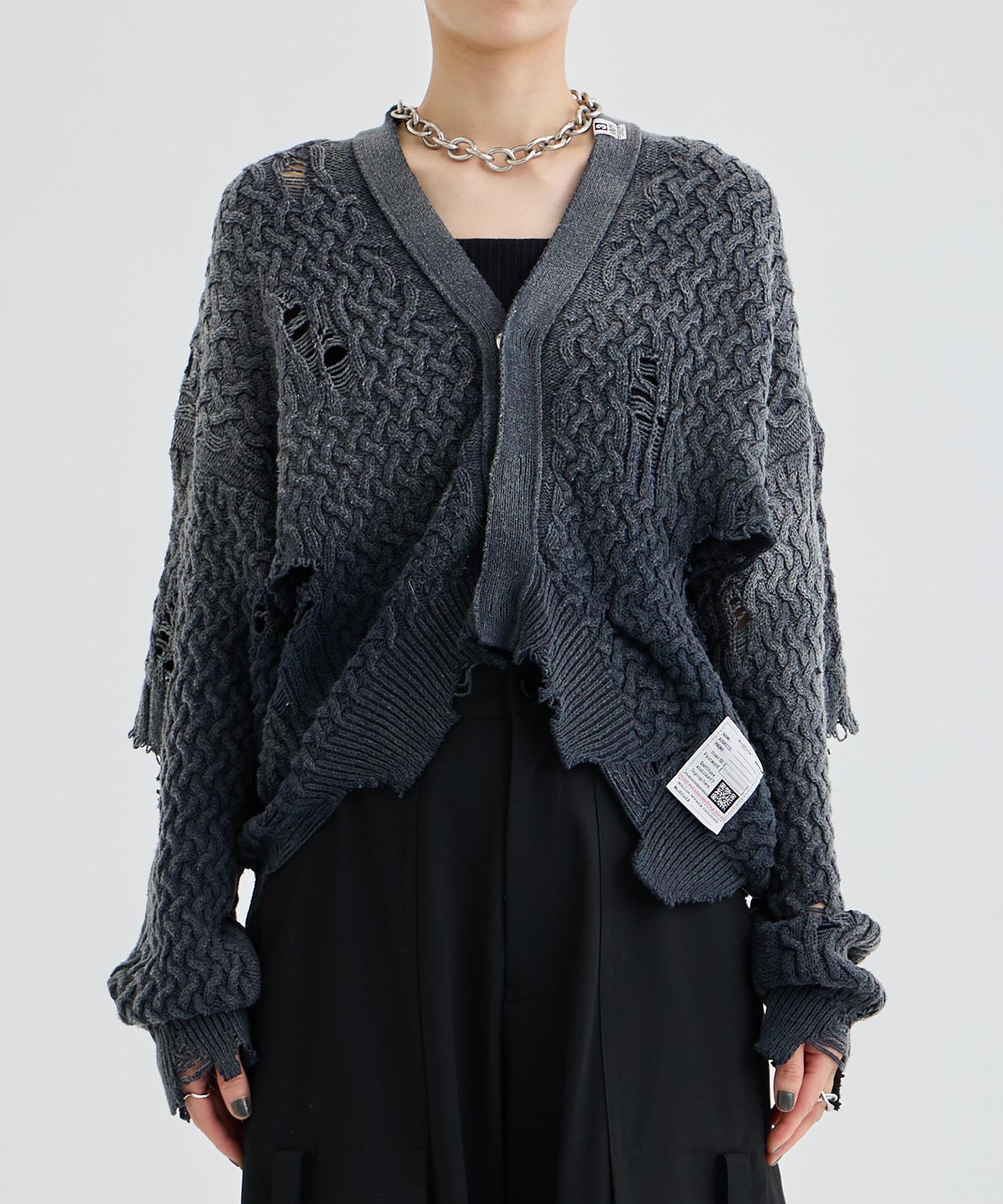 SUNFADED KNIT CARDIGAN Maison MIHARA YASUHIRO