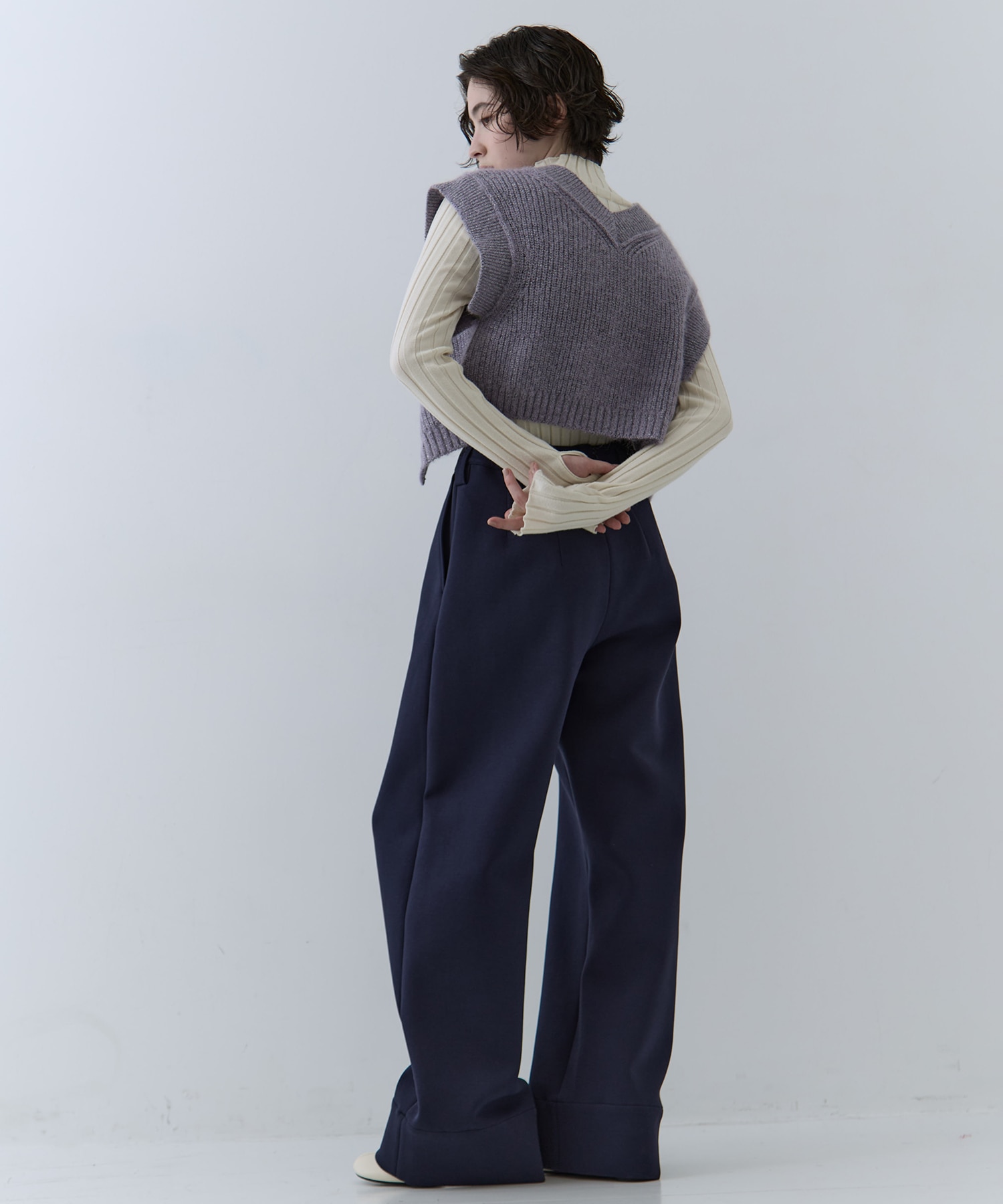 Mohair Lame Knit Vest STUDIOUS