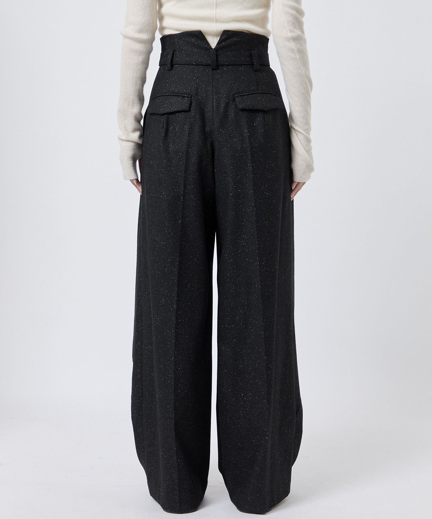 SILK NEP WIDE PANTS IHNN