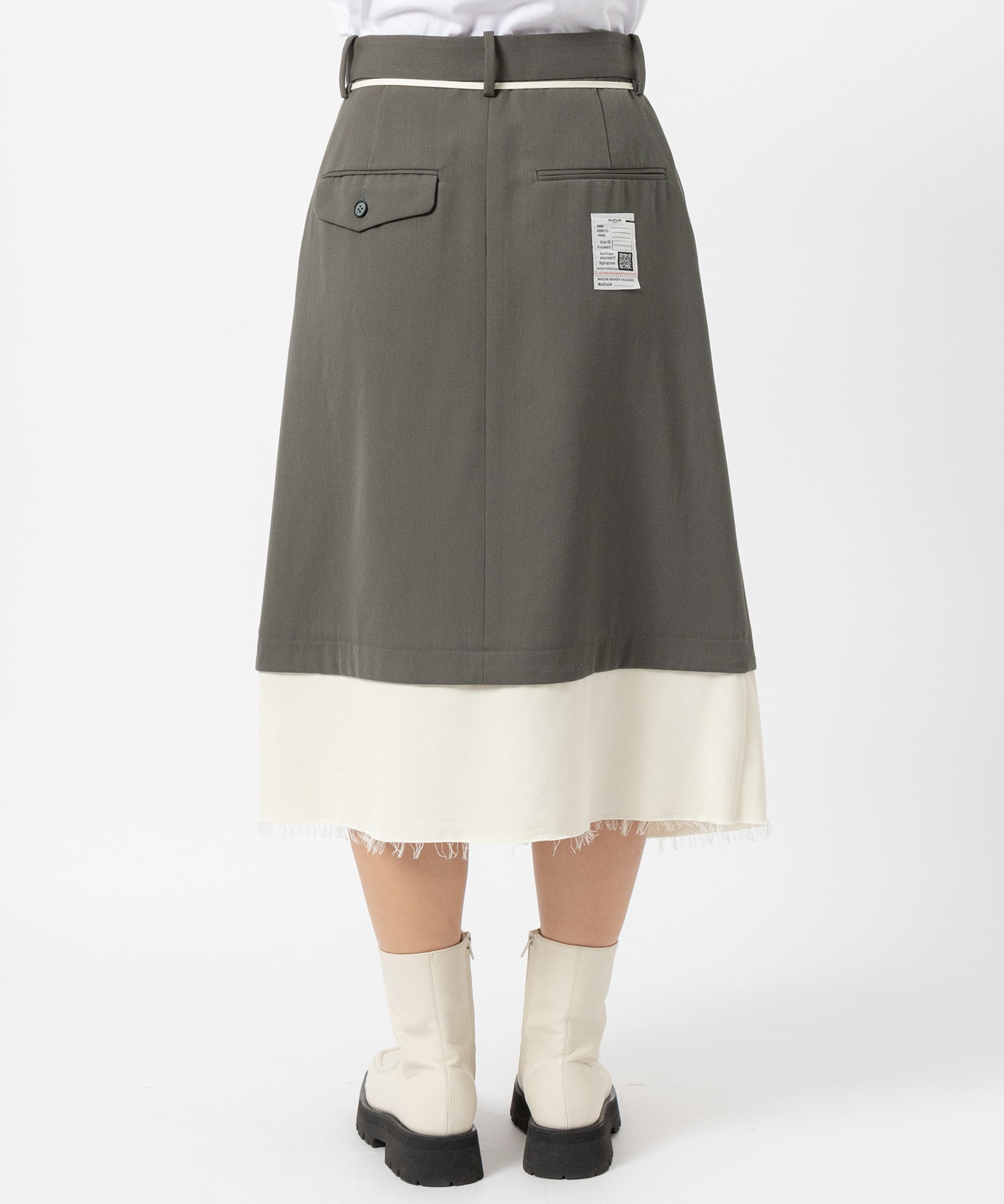 WOOL PASTED SKIRT Maison MIHARA YASUHIRO