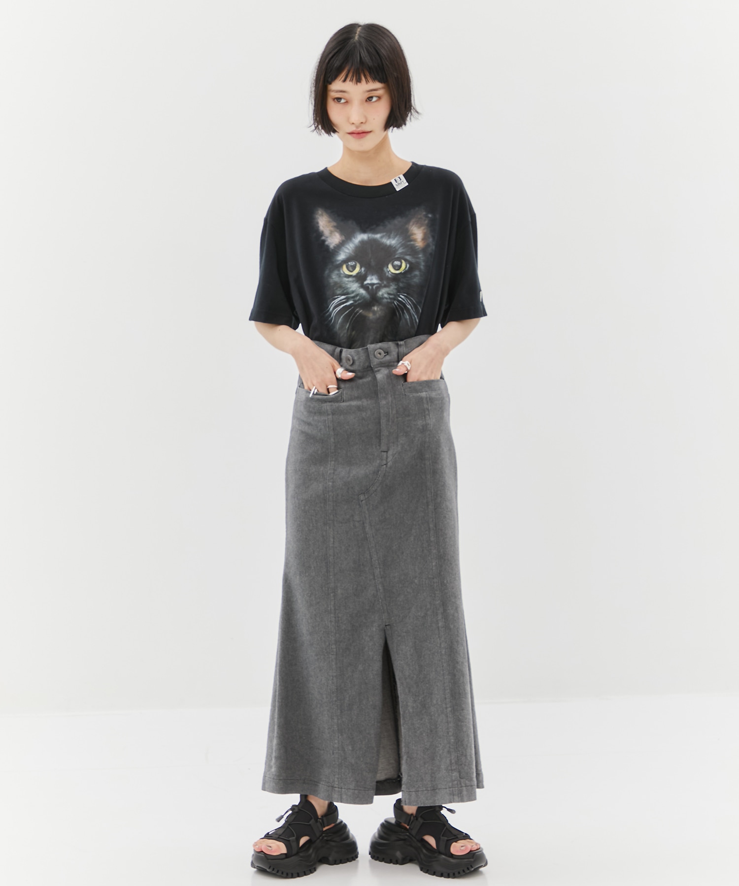 Back Flare Denim SK STUDIOUS